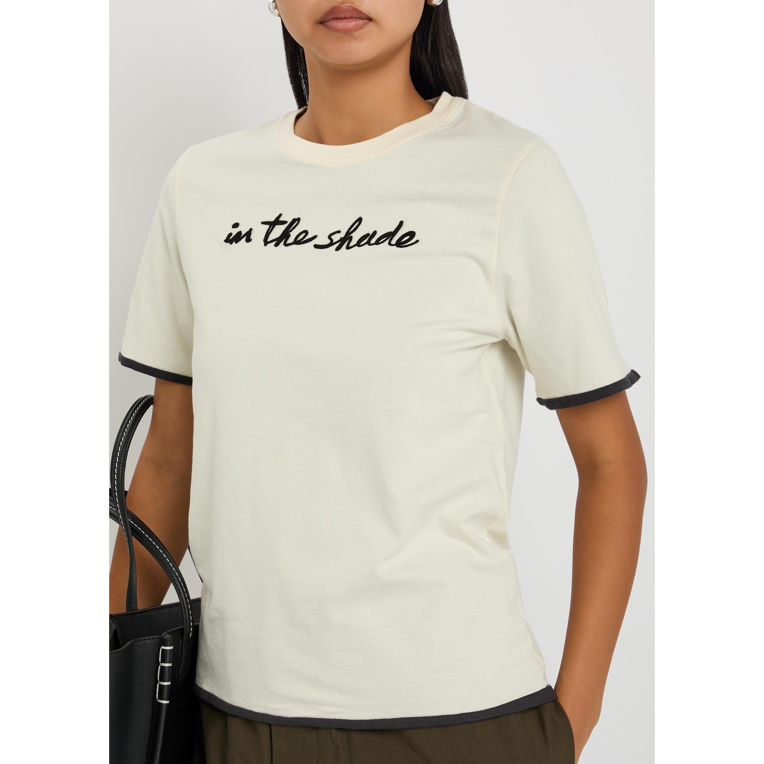 ECRU - JW Anderson - Women's In the Shade Cotton Short-Sleeve Crew-Neck T-Shirt - 4