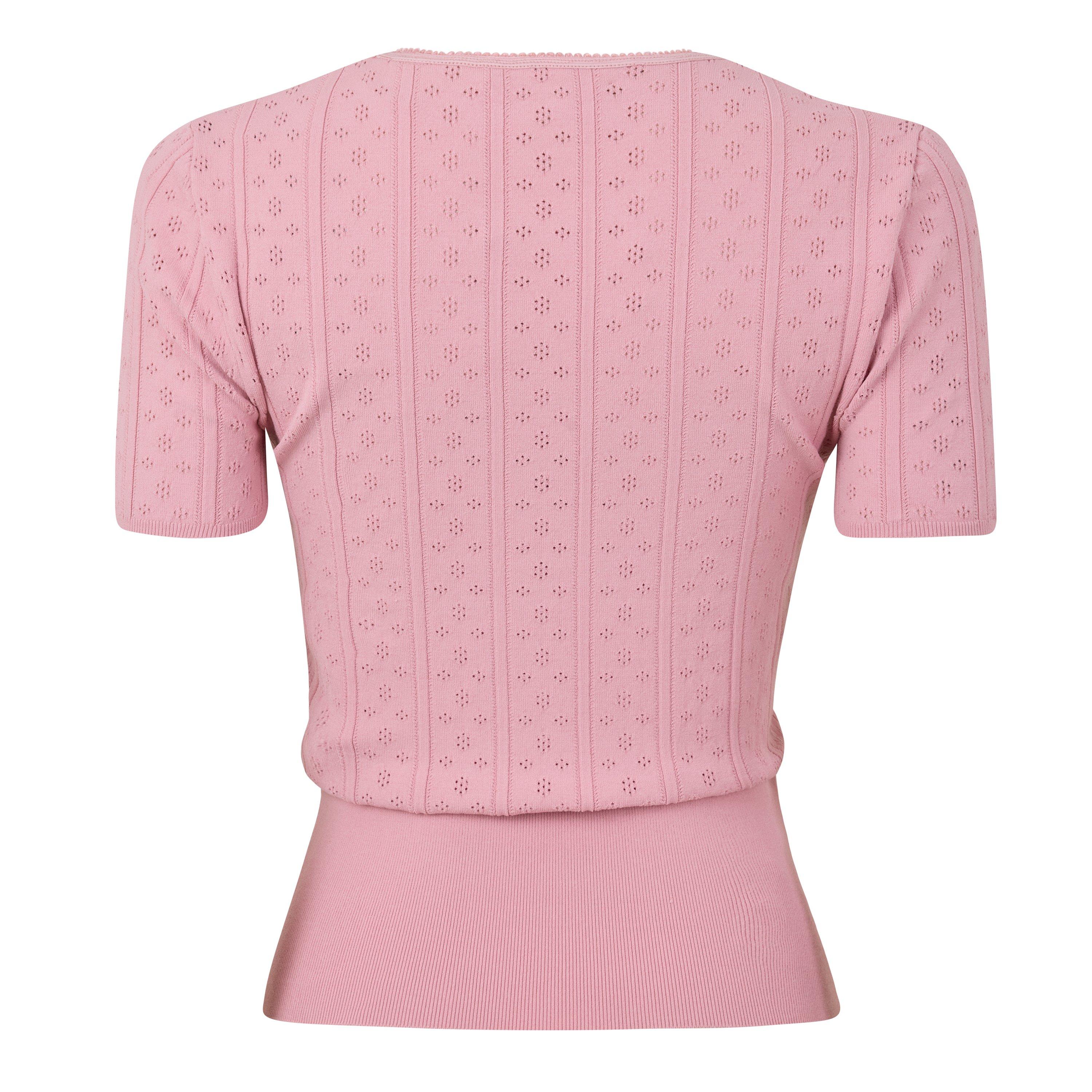 PINK - JW Anderson - Women's Pointelle Short-Sleeve T-Shirt - 2