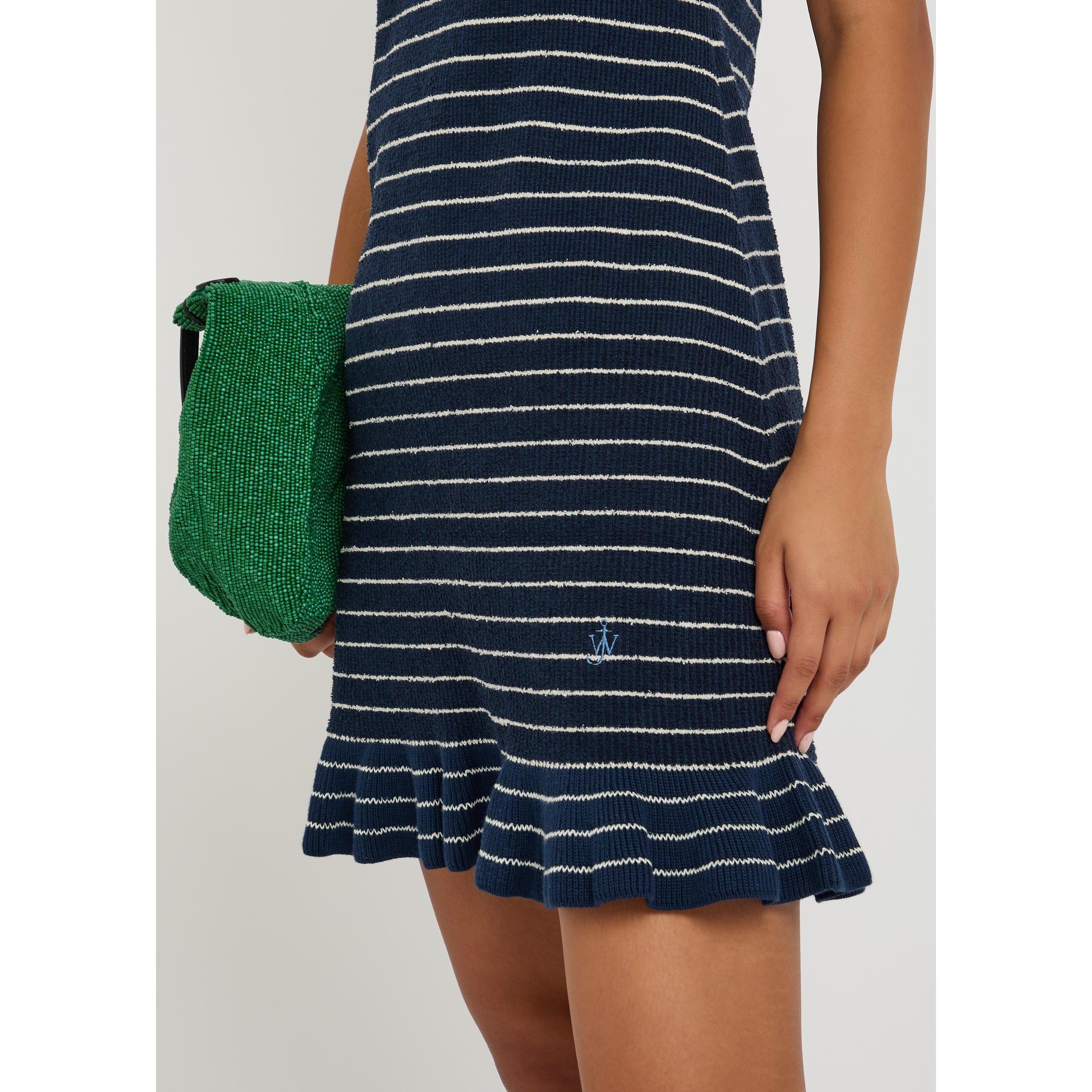 NAVY - JW Anderson - Women's Striped Cotton V-Neck Mini Dress - 4
