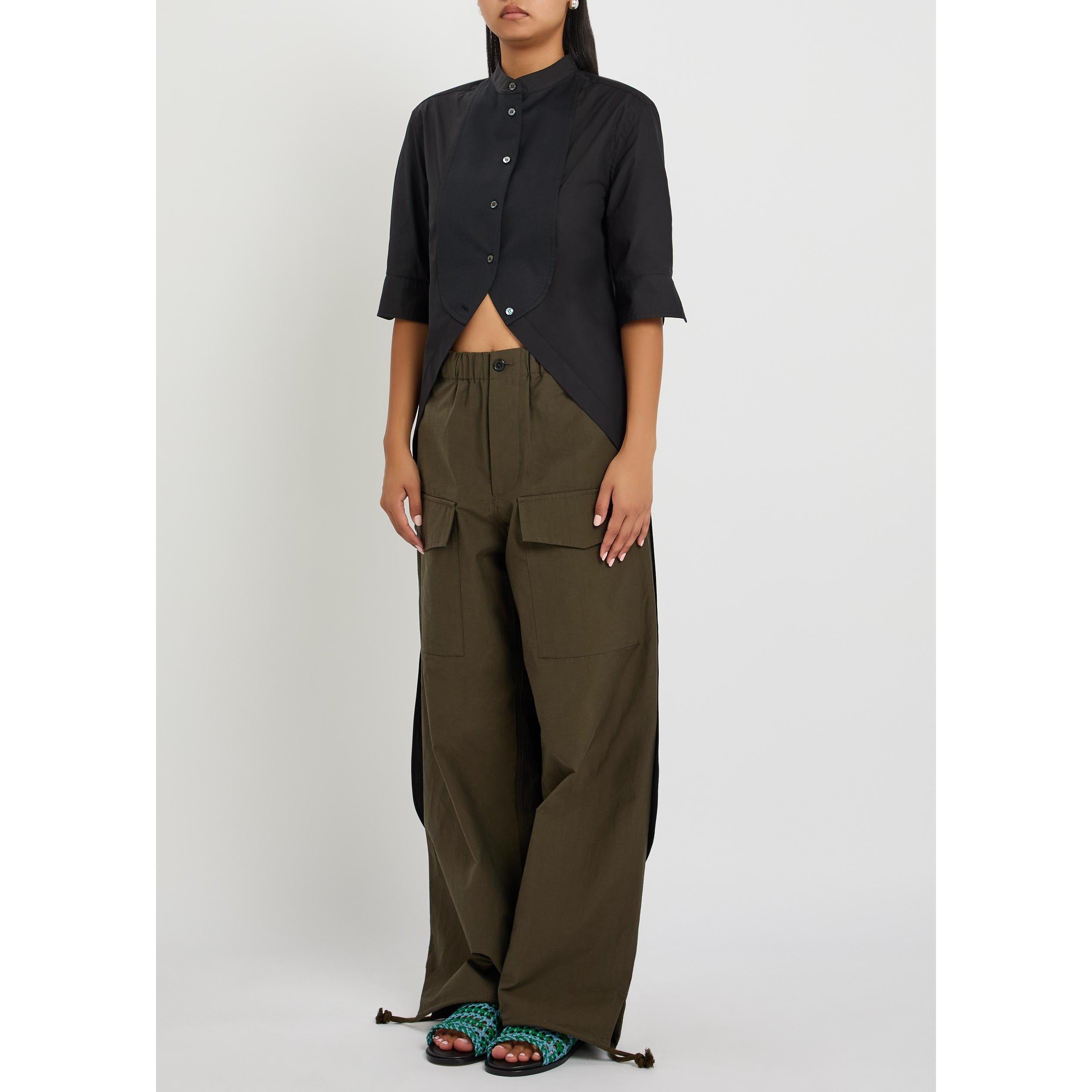 BLACK - JW Anderson - Women's Cotton Piqué Bib Shirt - 2