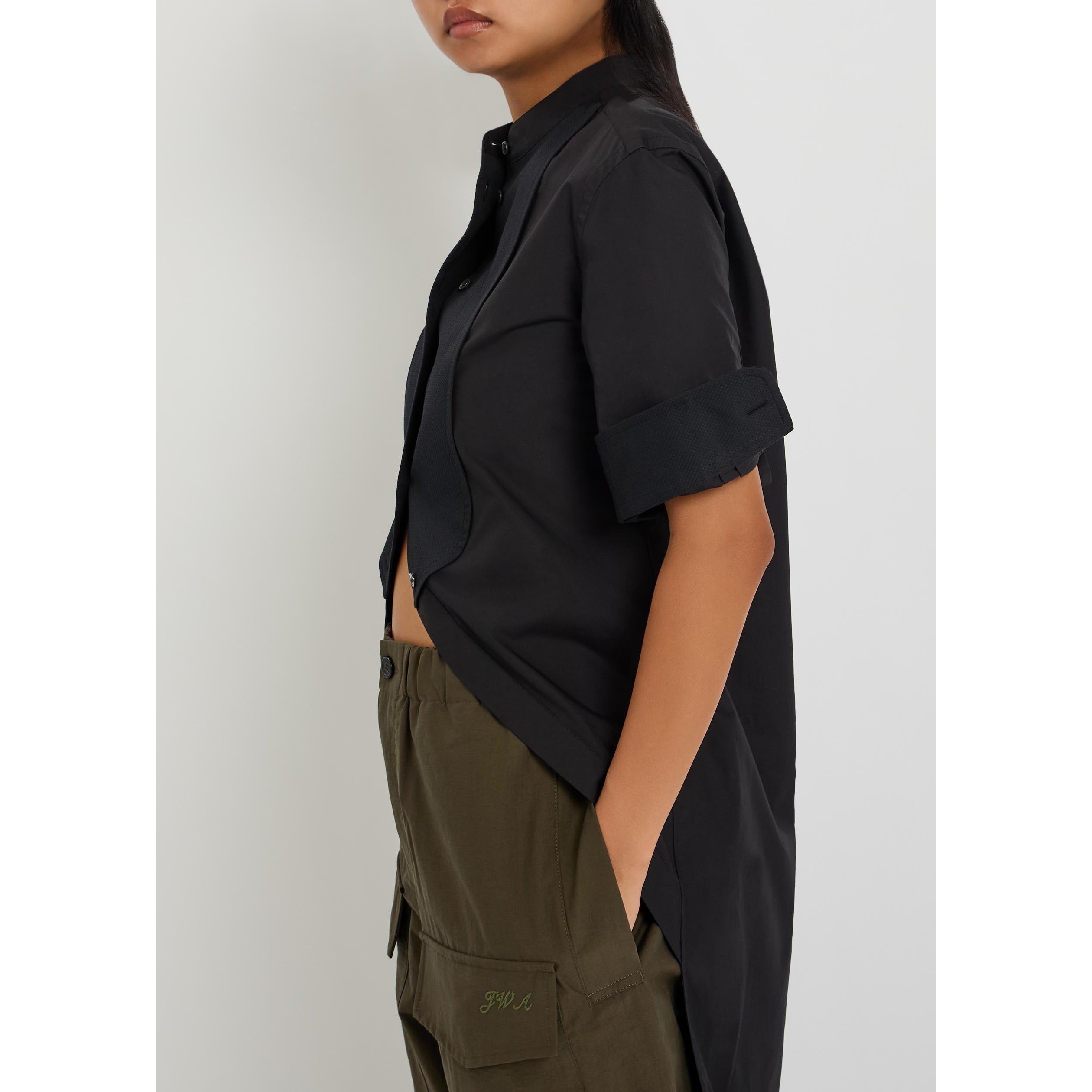 BLACK - JW Anderson - Women's Cotton Piqué Bib Shirt - 4