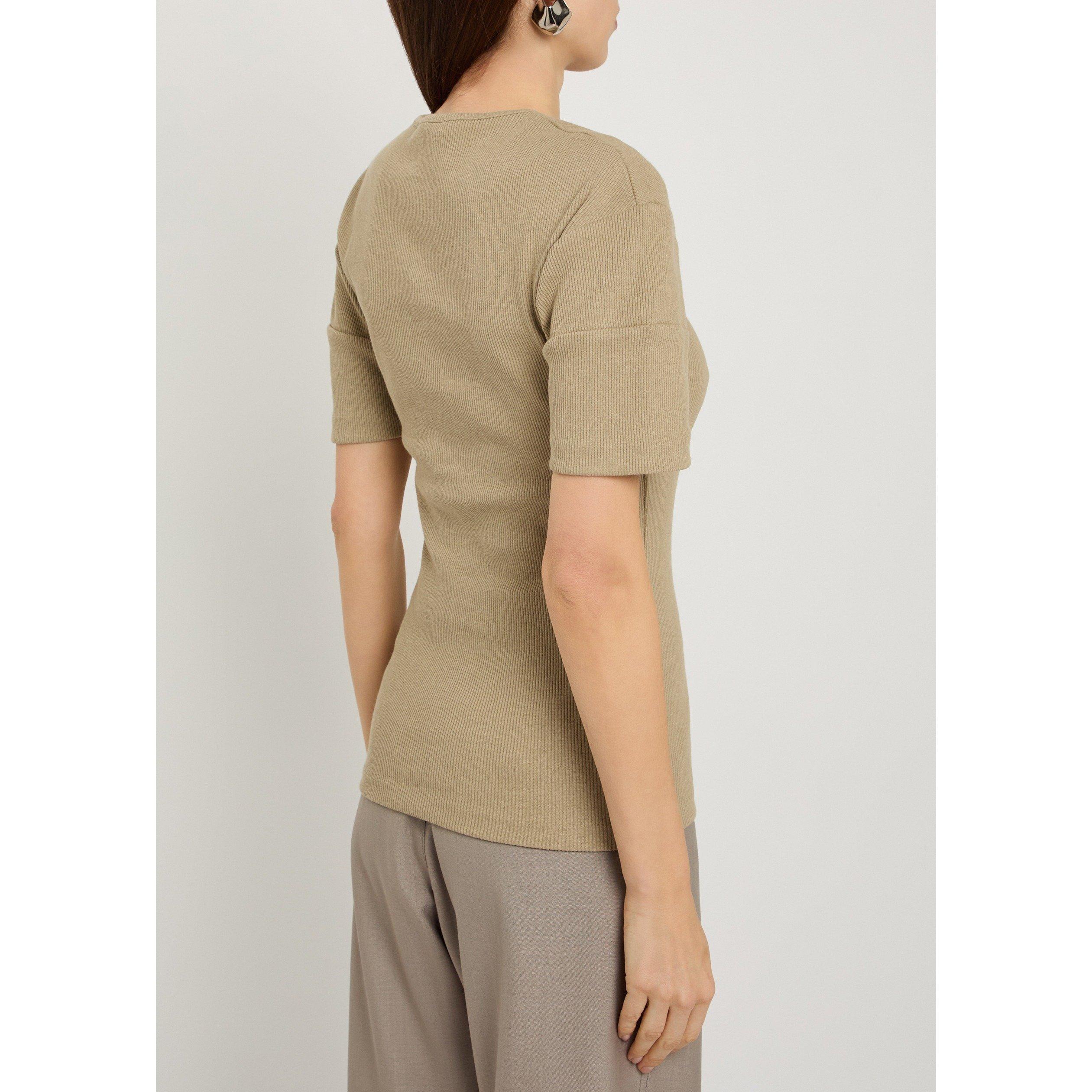 SAGE - Lemaire - Women's Cotton-Linen Short-Sleeve Slim-Fit Henley - 3