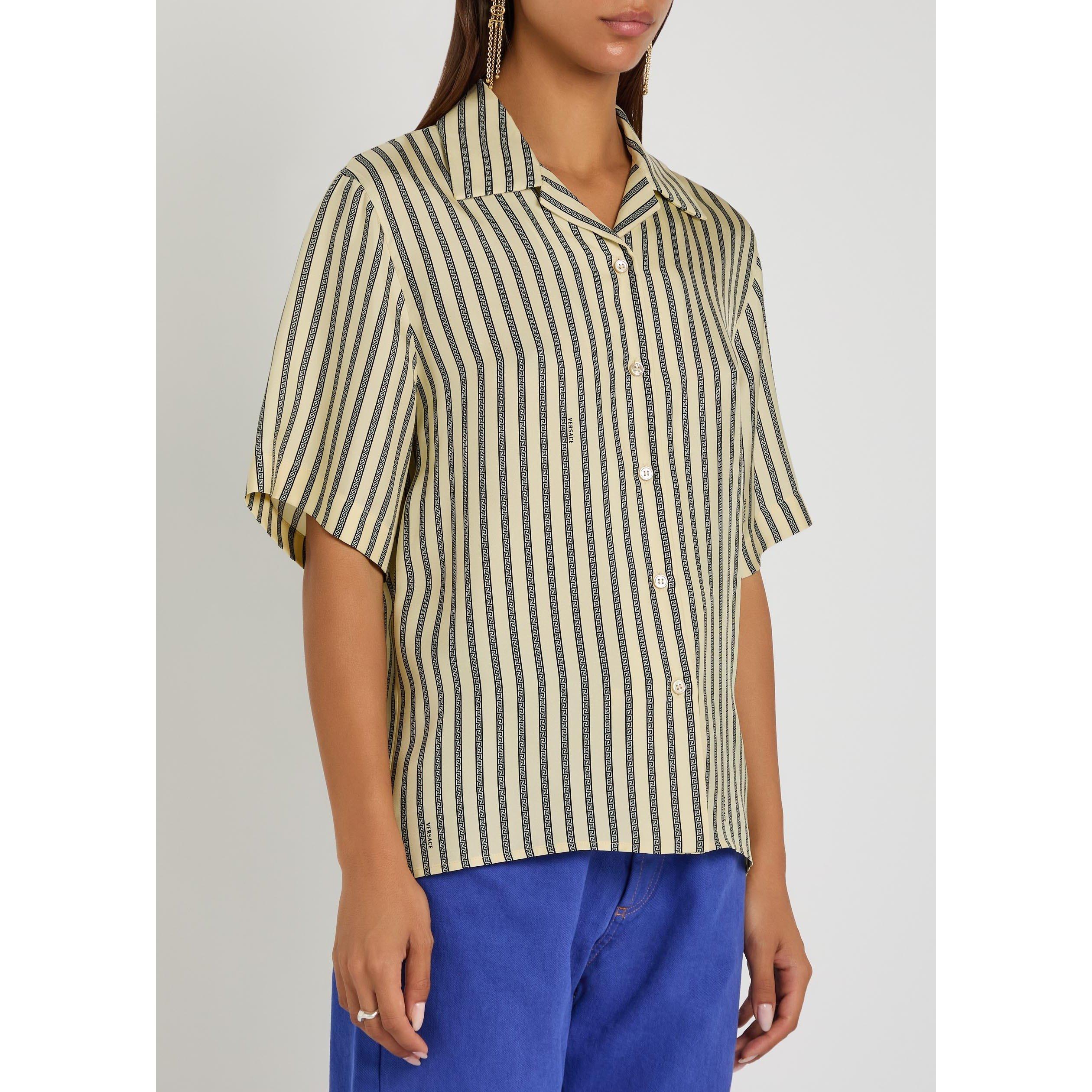 BLACK AND OTHER - Versace - INFORMAL SHIRT SILK TWILL PRIN - 2