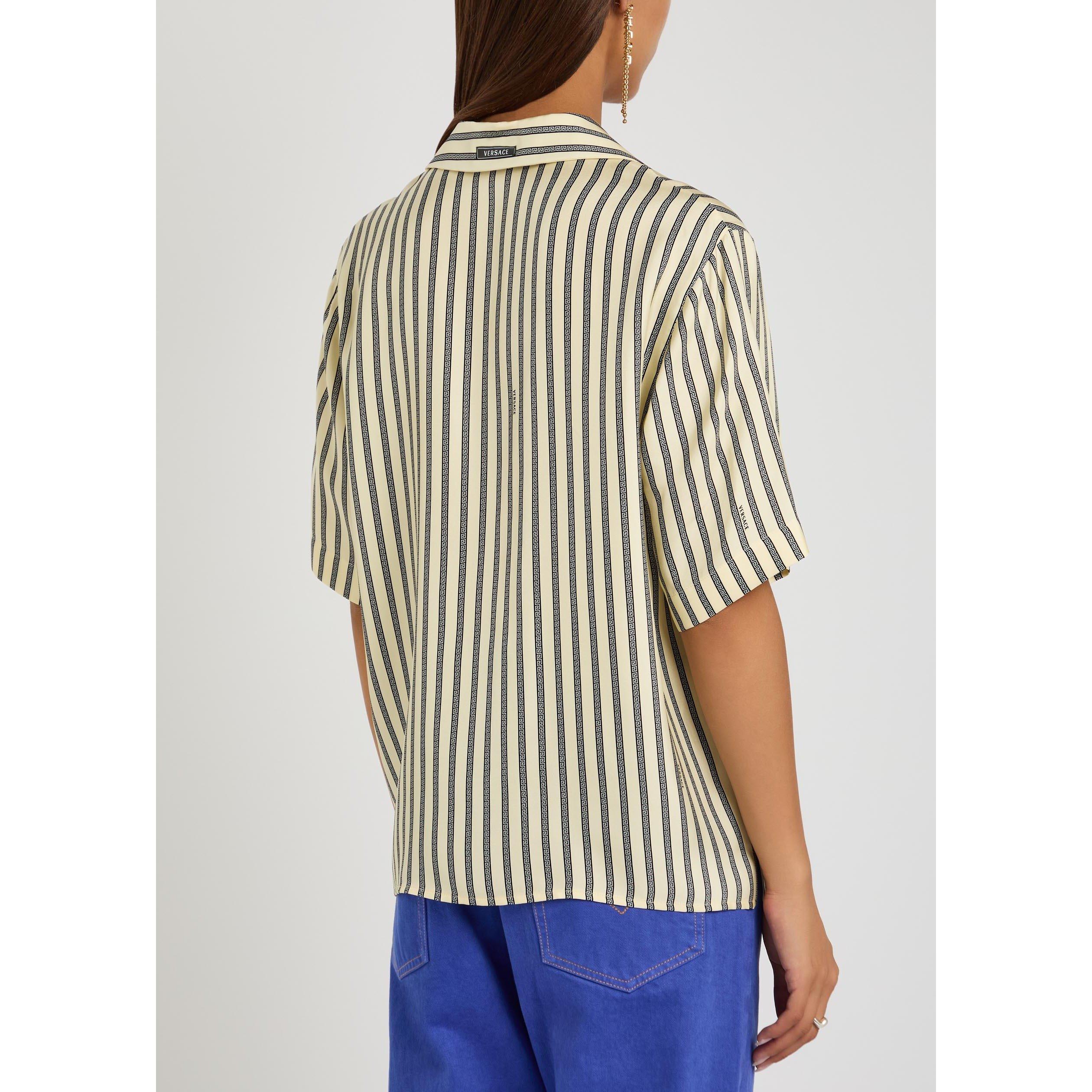 BLACK AND OTHER - Versace - INFORMAL SHIRT SILK TWILL PRIN - 3