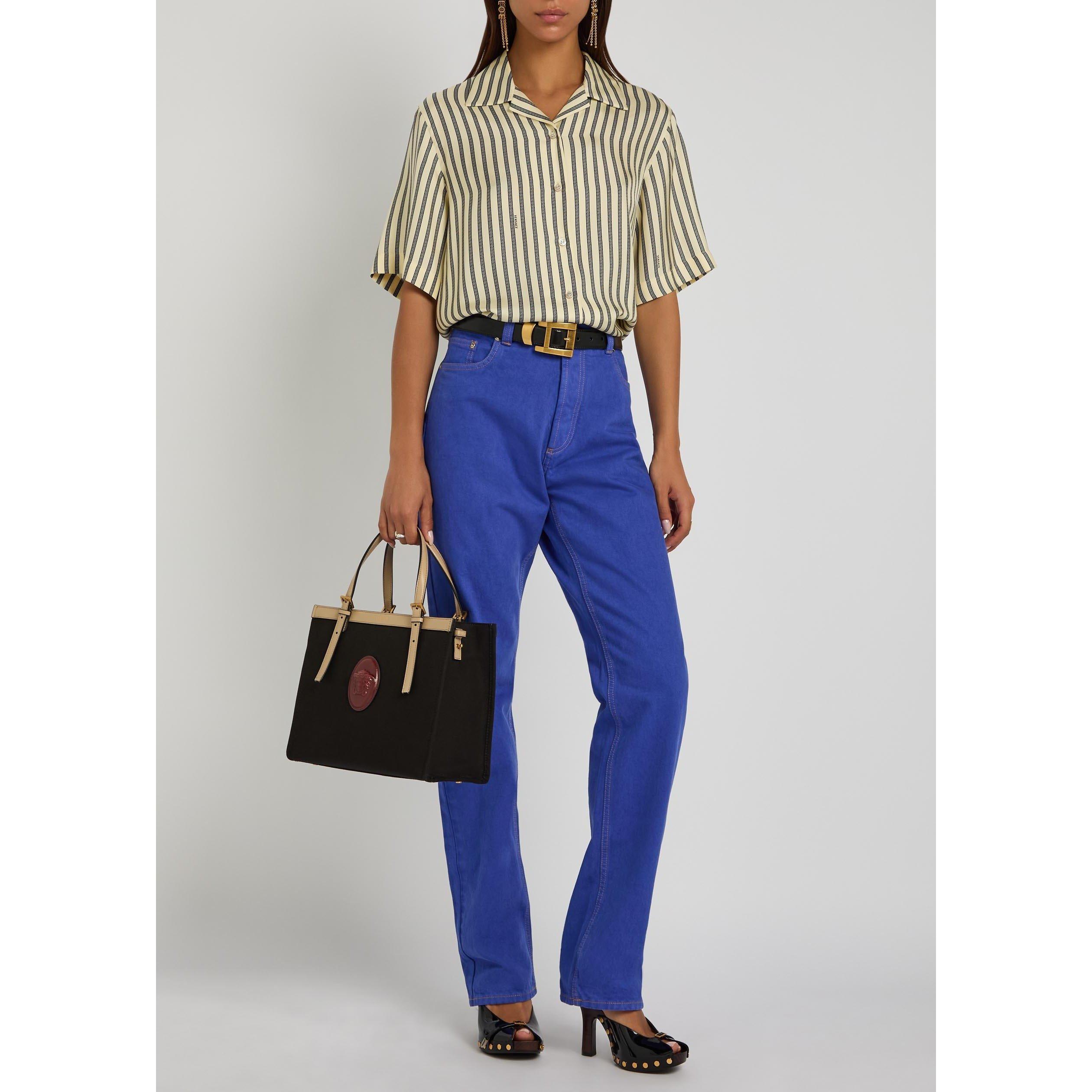 BLACK AND OTHER - Versace - INFORMAL SHIRT SILK TWILL PRIN - 5