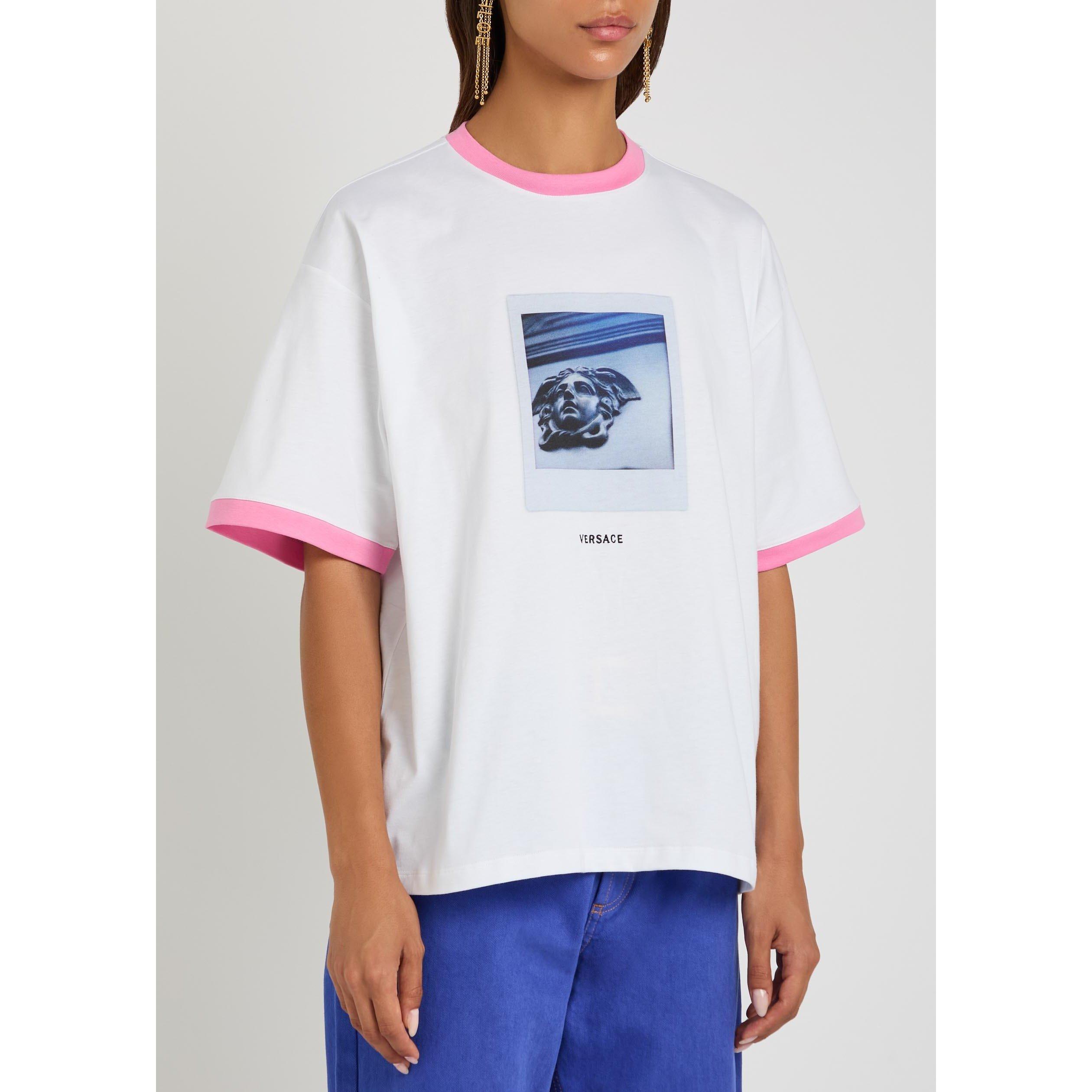 WHITE AND OTHER - Versace - T-SHIRT COTTON JERSEY WITH MED - 2