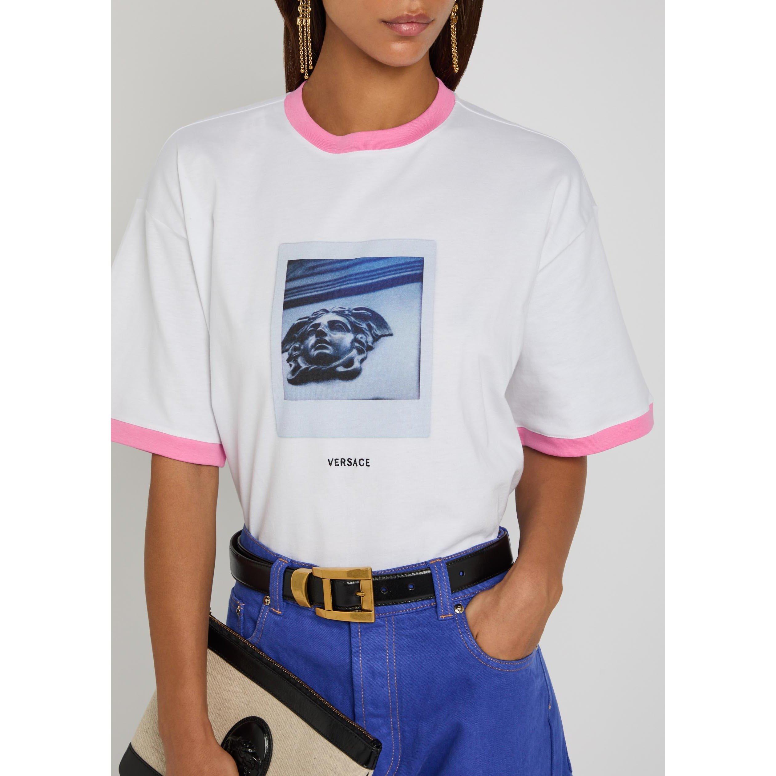 WHITE AND OTHER - Versace - T-SHIRT COTTON JERSEY WITH MED - 4