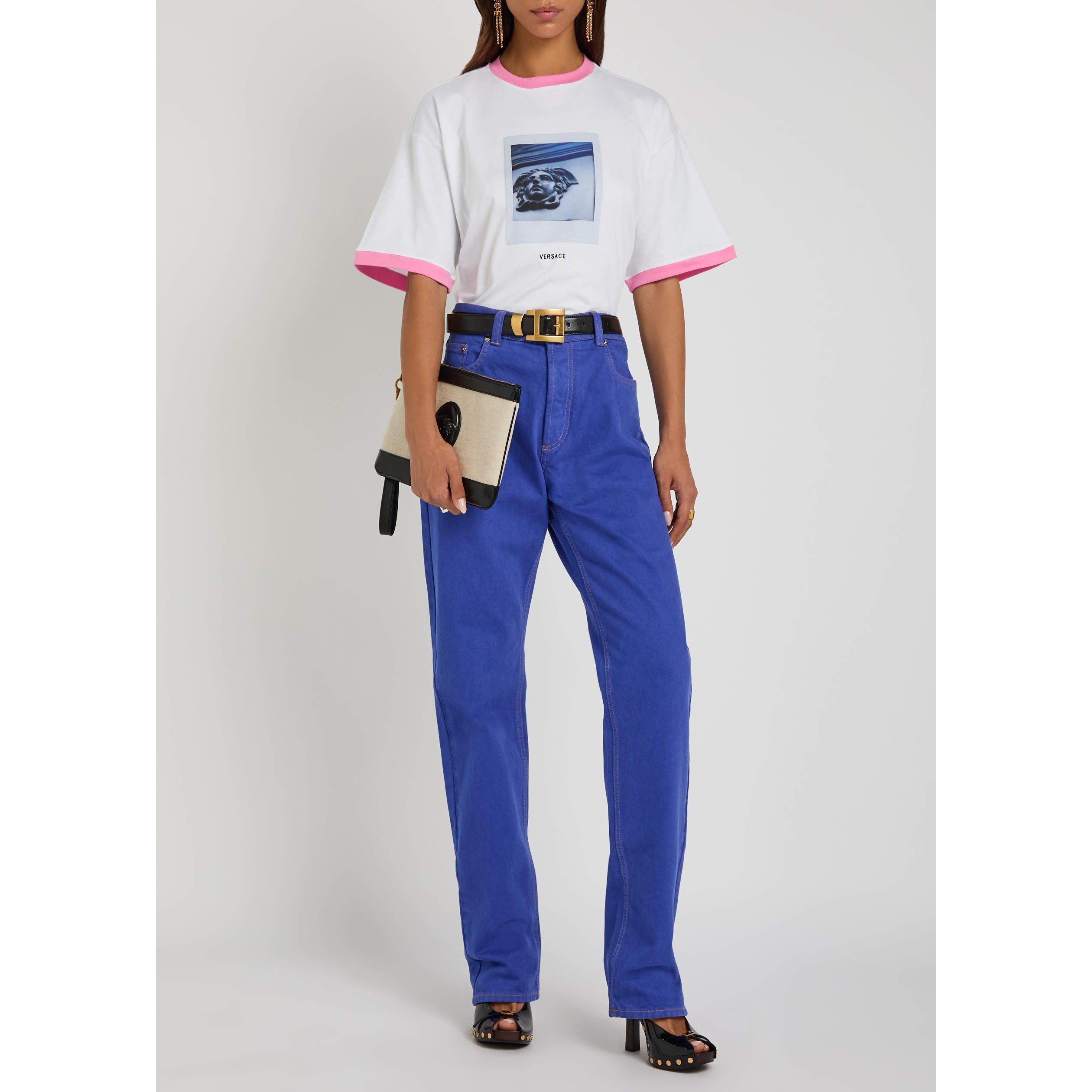 WHITE AND OTHER - Versace - T-SHIRT COTTON JERSEY WITH MED - 5