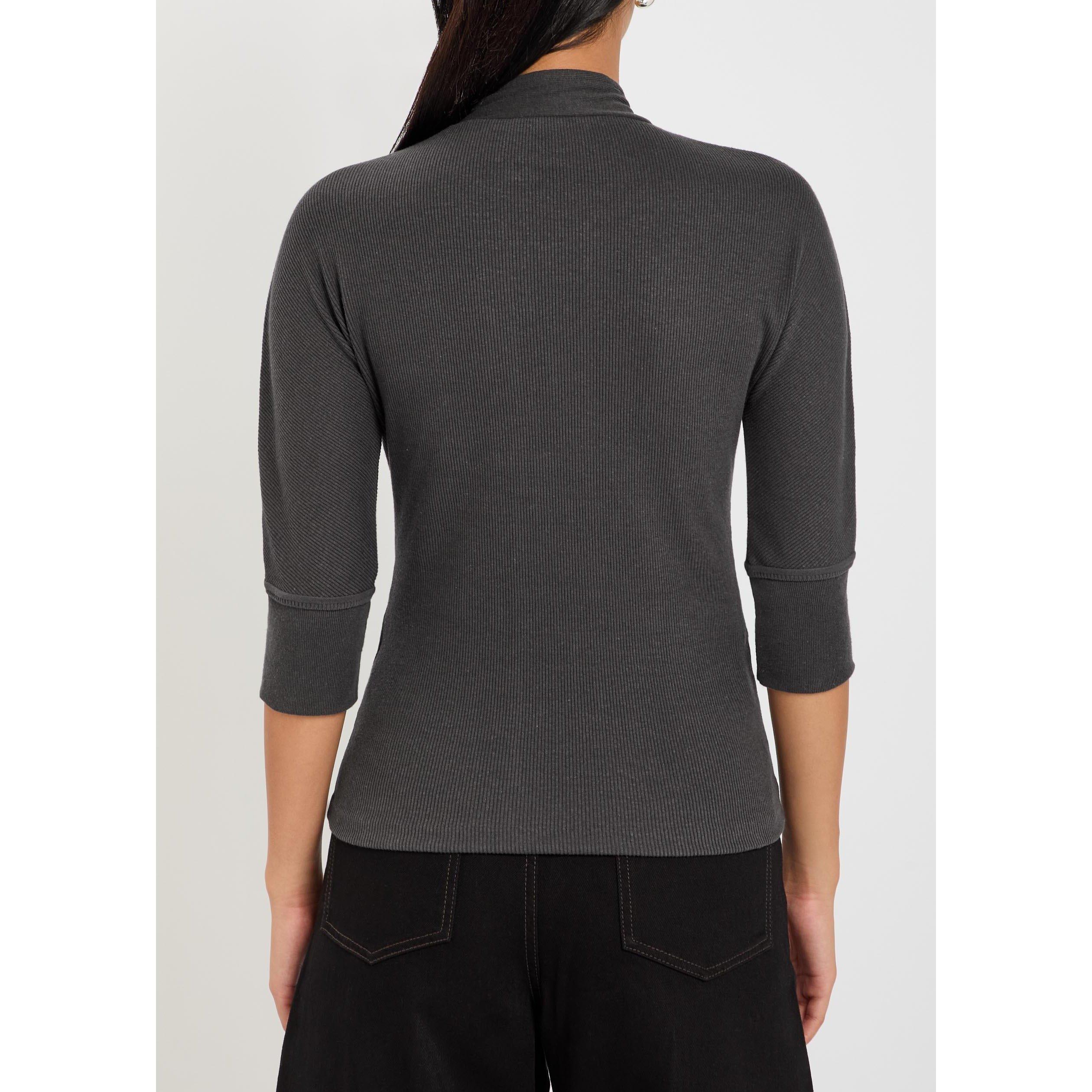 ANTHRACITE - Lemaire - Women's Ascot Cotton Slim-Fit T-Shirt - 3