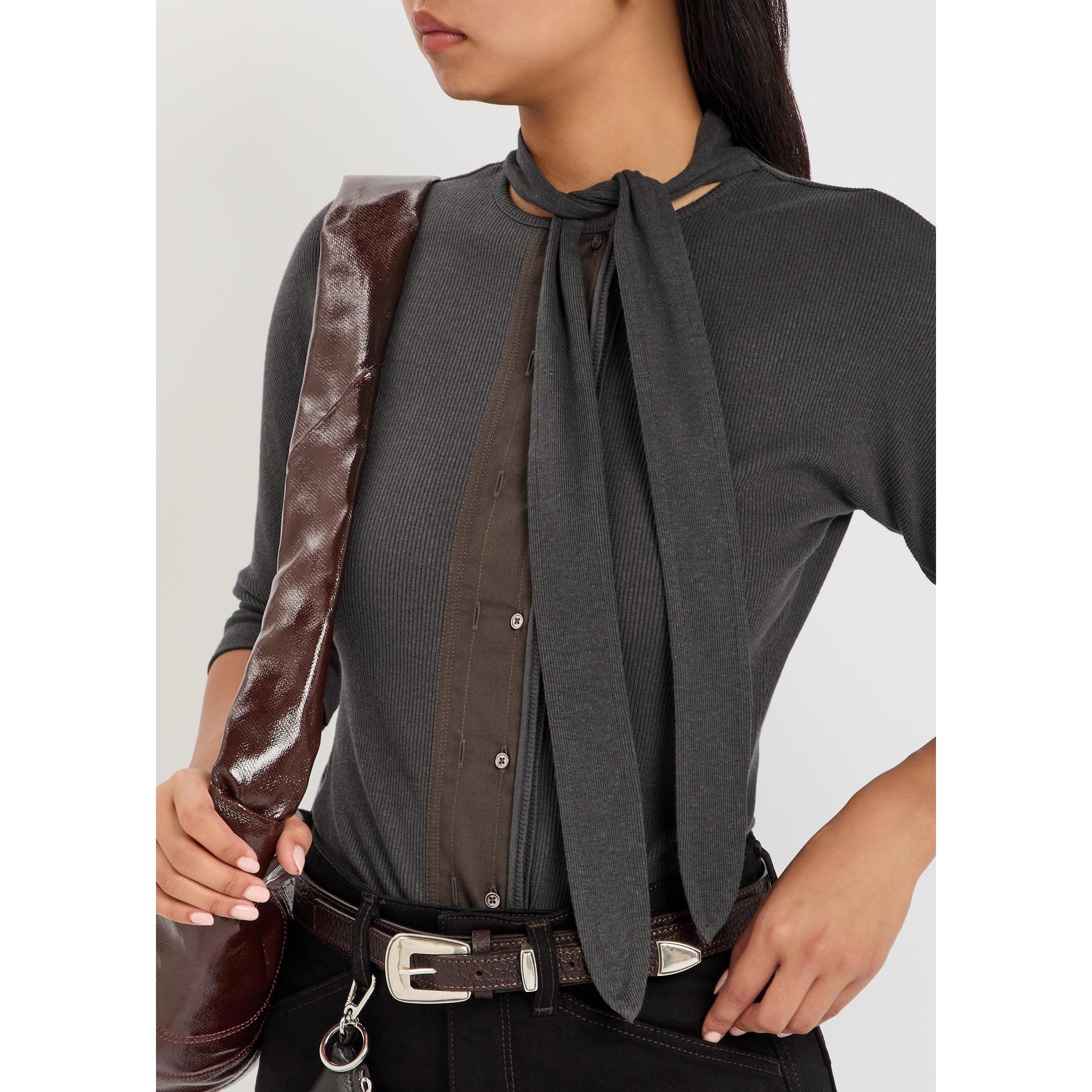 ANTHRACITE - Lemaire - Women's Ascot Cotton Slim-Fit T-Shirt - 4
