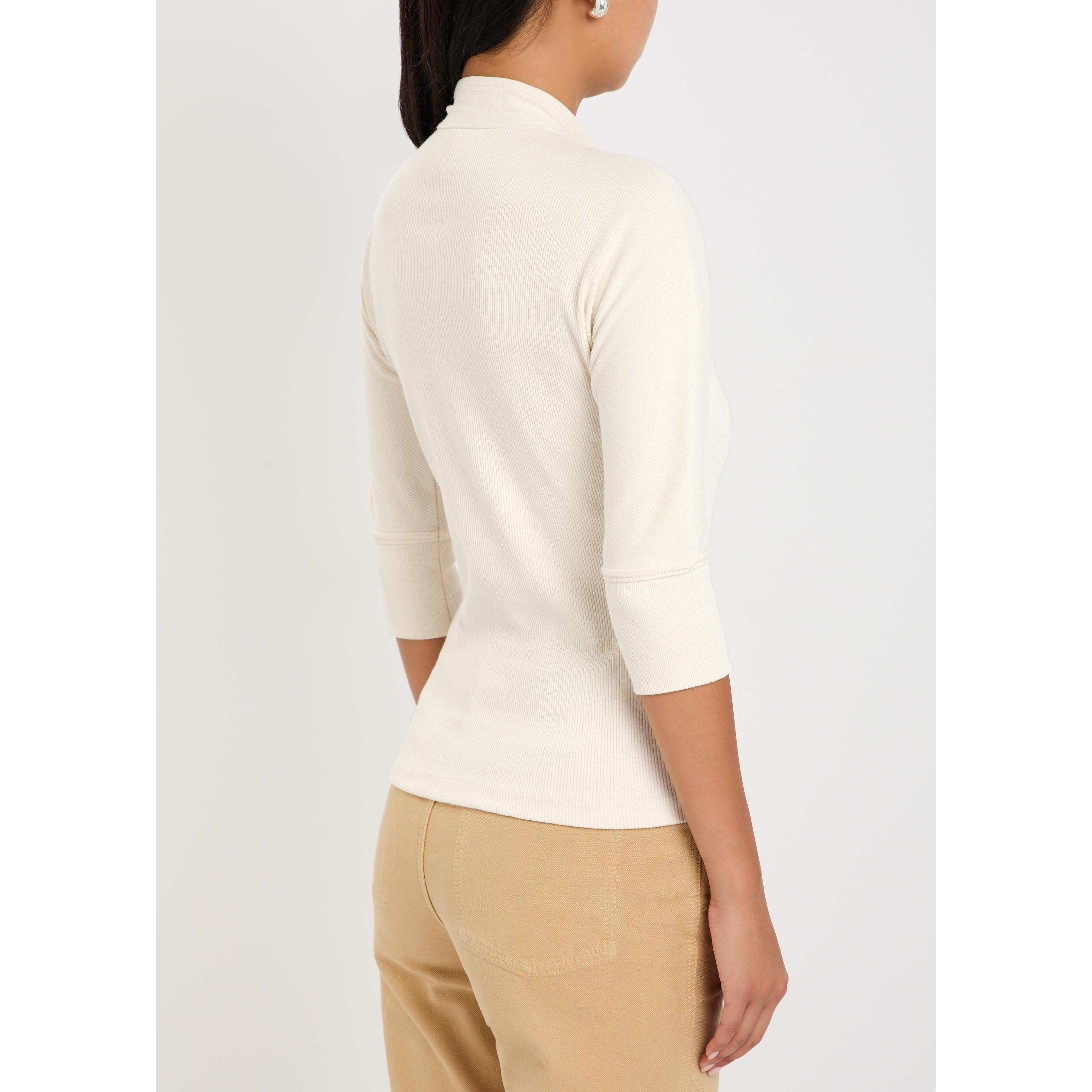 CREAM - Lemaire - Women's Ascot Cotton-Linen Slim-Fit T-Shirt - 3