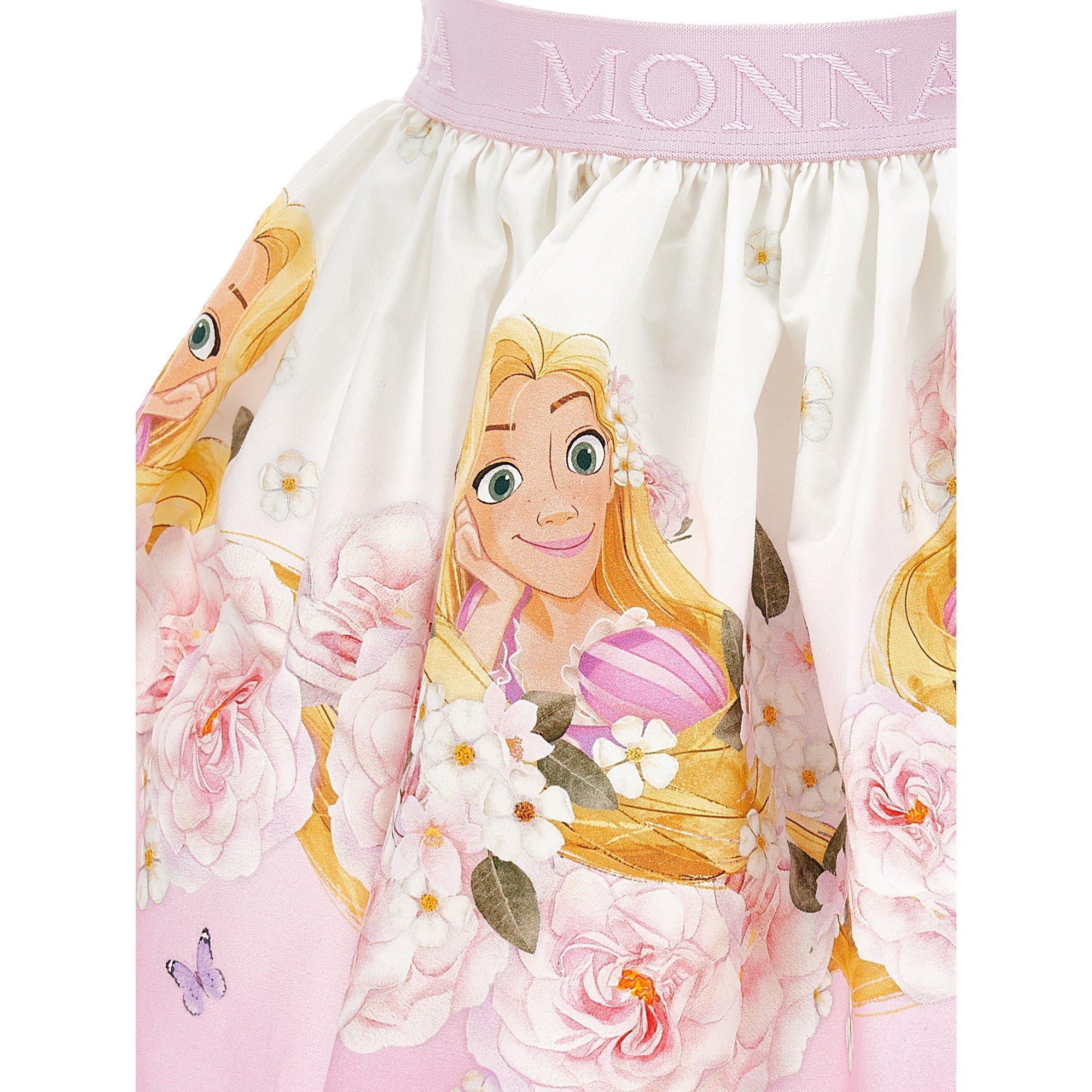 Rose 0090 - Monnalisa - Kids' Rapunzel Poplin Mini Skirt - 3