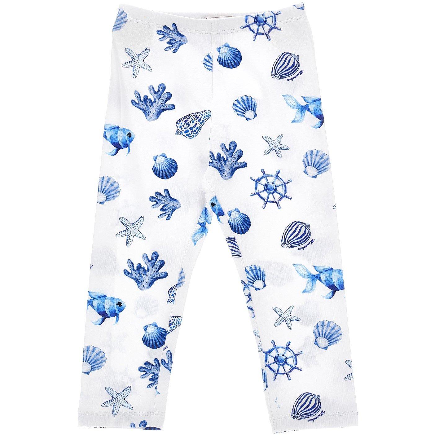 Wht/Blu 9954 - Monnalisa - Kids' MonLisa Leggings - 1