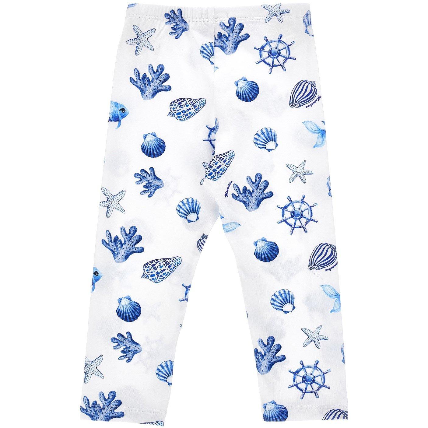 Wht/Blu 9954 - Monnalisa - Kids' MonLisa Leggings - 2