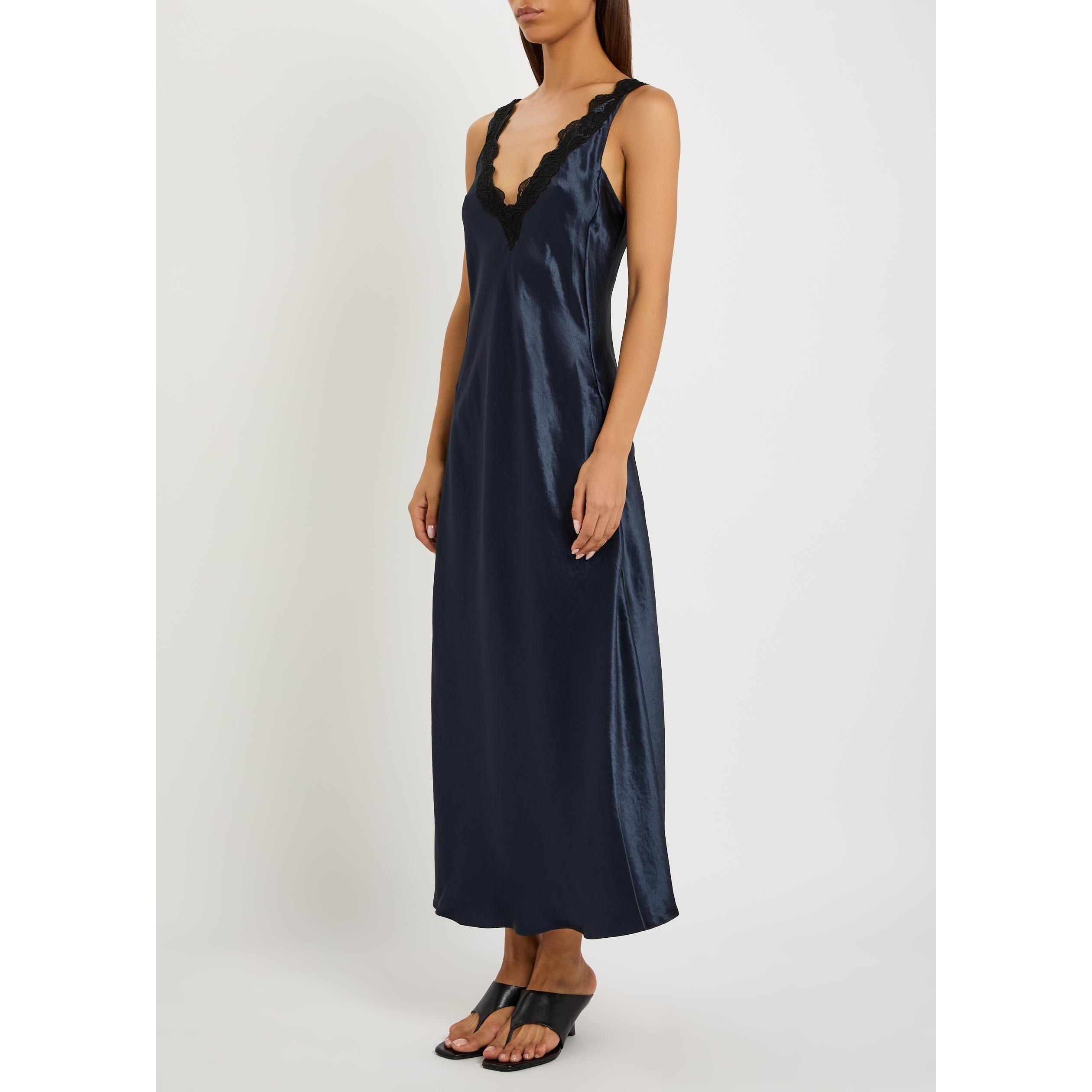 NAVY - Maria McManus - LACE V-NECK DRESS IN NAVY - 2
