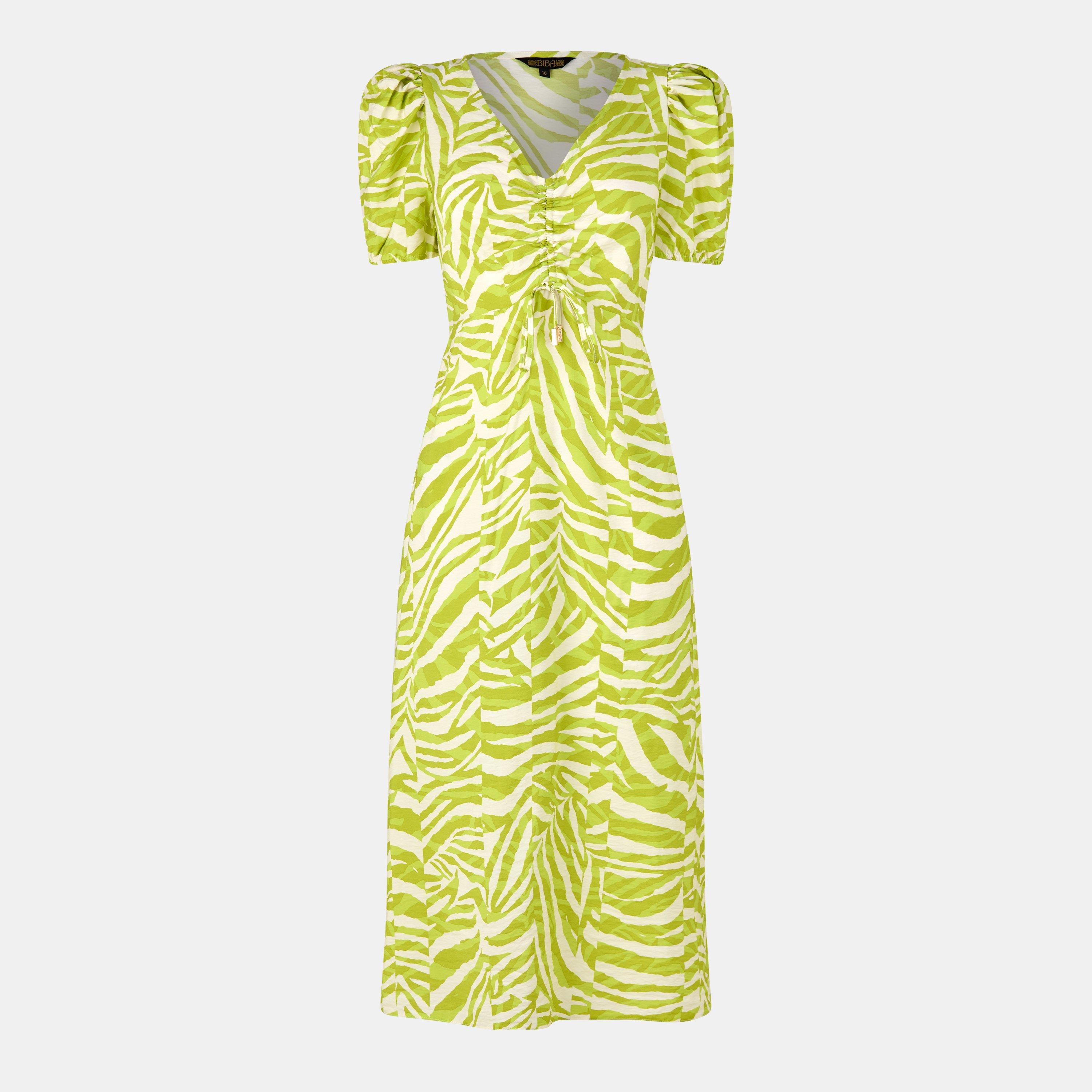 lime Zebra - Biba - Printed Tea Dress - 1