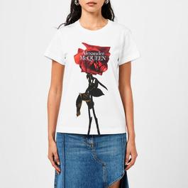 Alexander McQueen Shadow Rose T Shirt