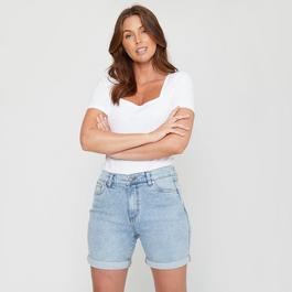 Be You BY Relaxed Fit Denim Shorts Womens