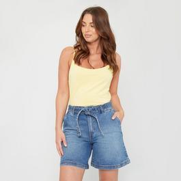 Be You BeYou Denim Belted Shorts Womens