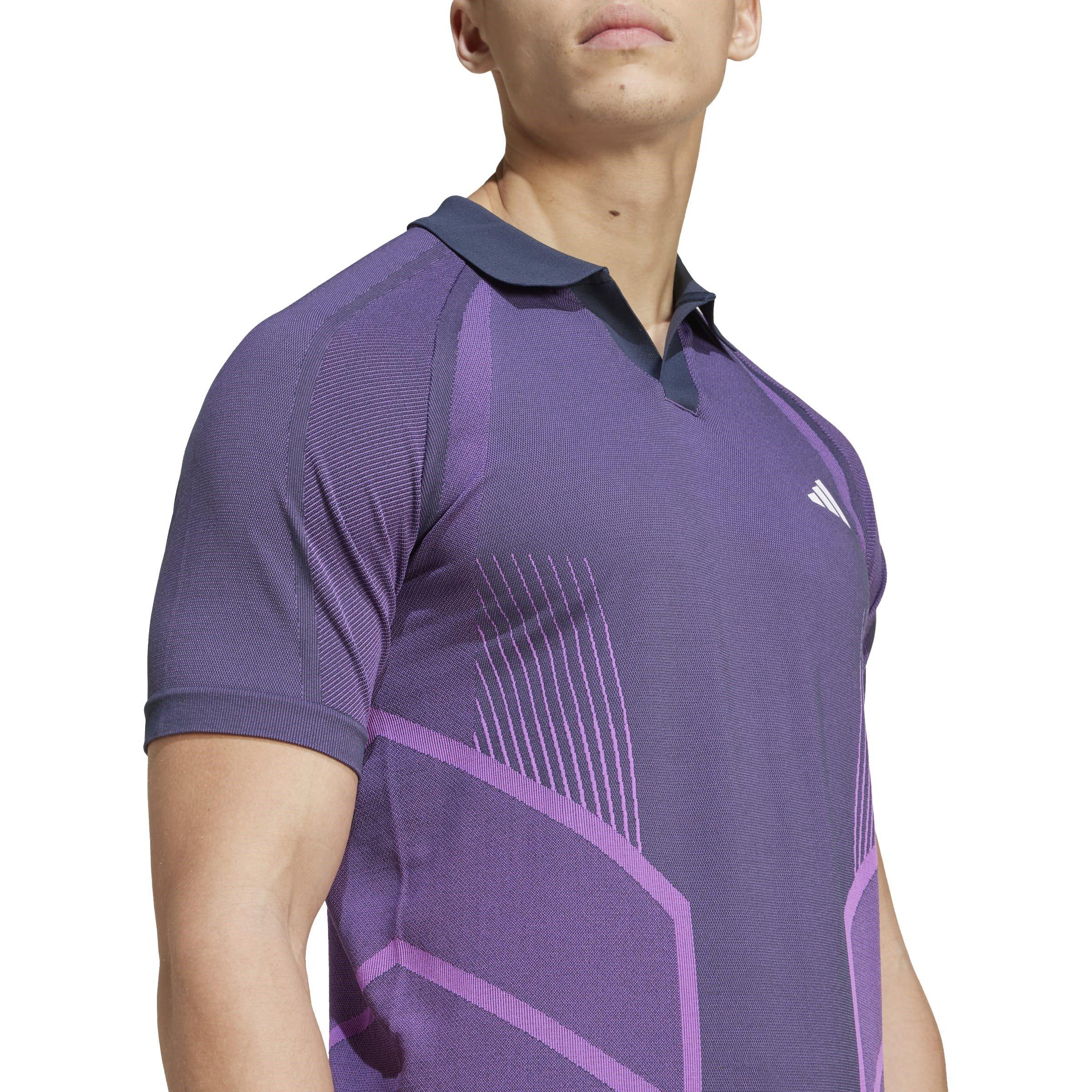 Aurora Ink - adidas - Tennis Pro Seamless AEROREADY FreeLift Polo Shirt Mens - 6