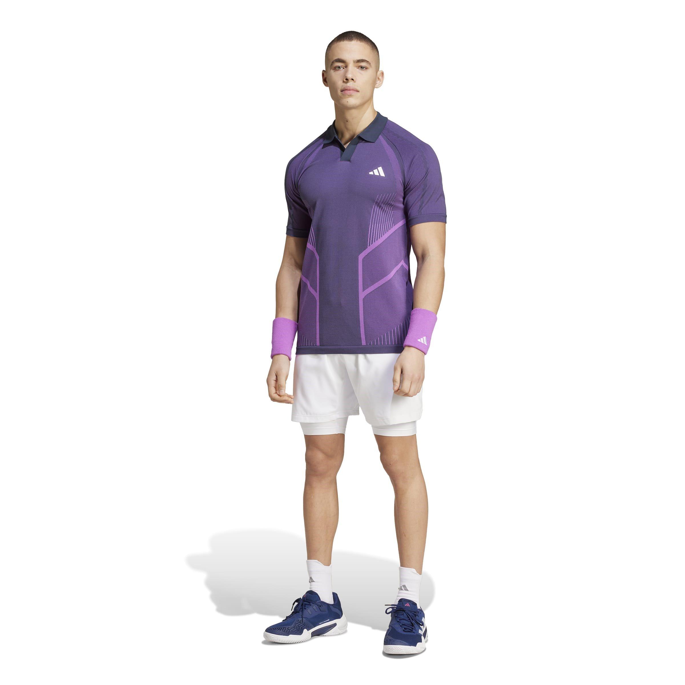 Aurora Ink - adidas - Tennis Pro Seamless AEROREADY FreeLift Polo Shirt Mens - 7