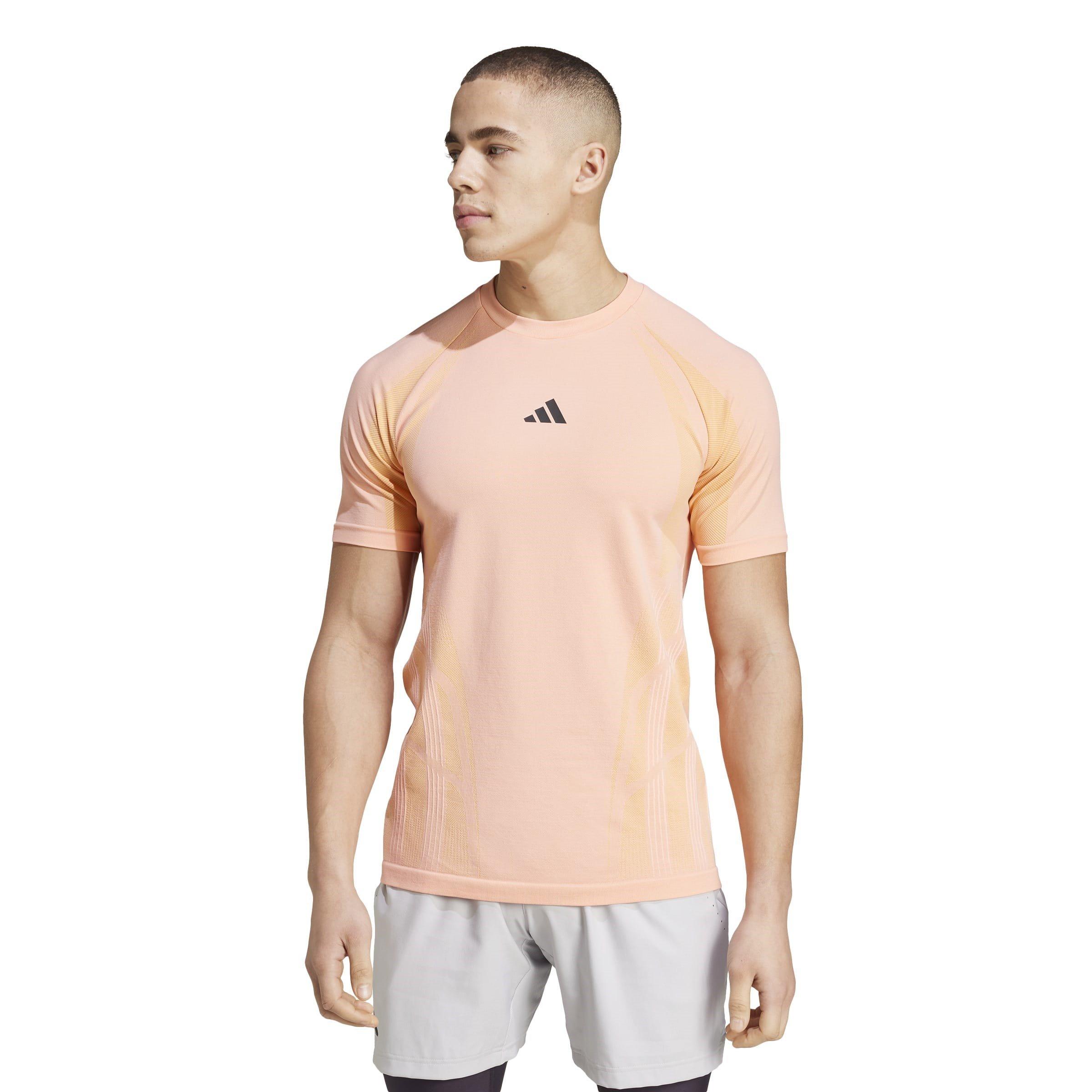 Semi Pink Spark - adidas - Seamless Tennis Tee Pro - 2