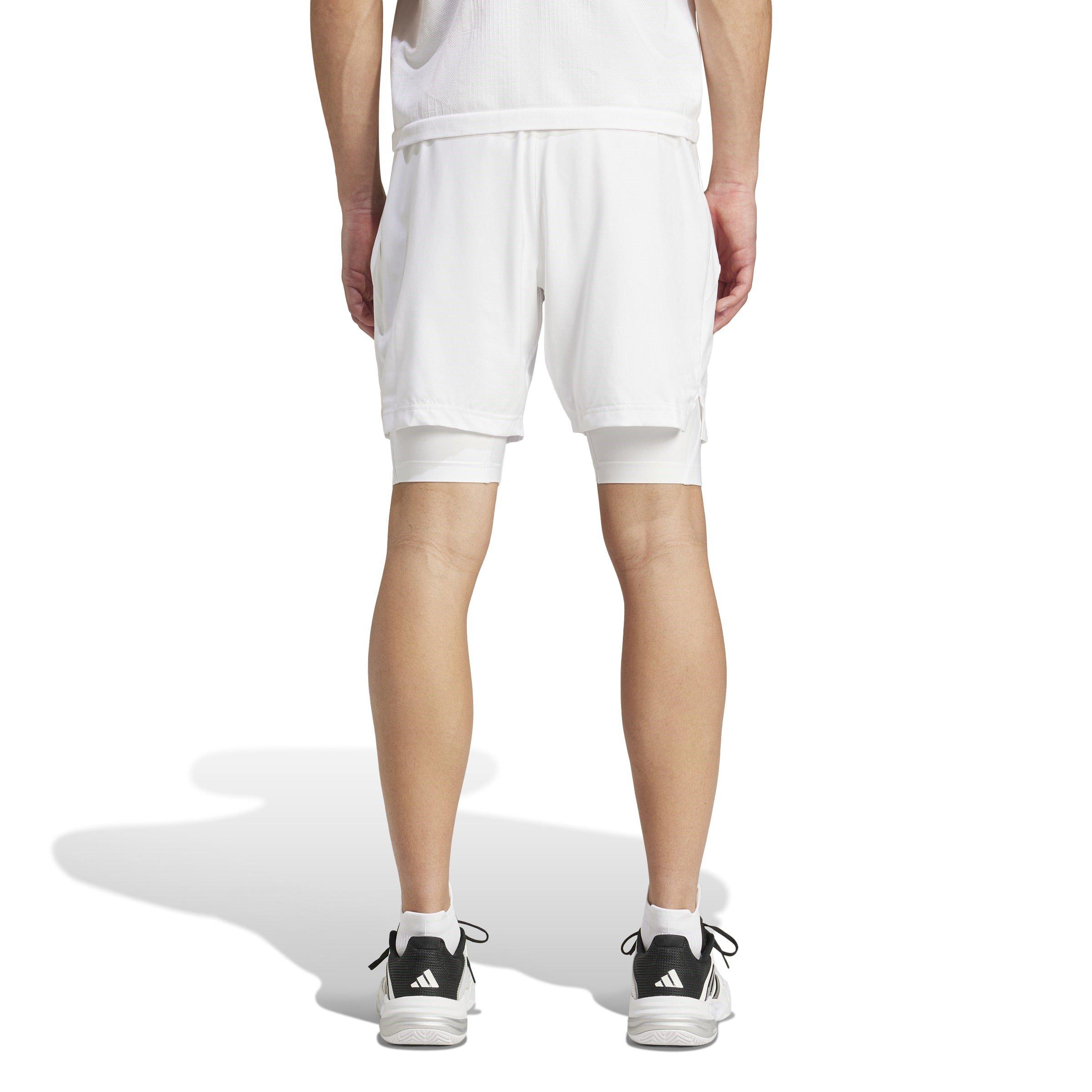 Blanco - adidas - Tennis Pro AEROREADY Shorts and Inner Shorts Set Mens - 3