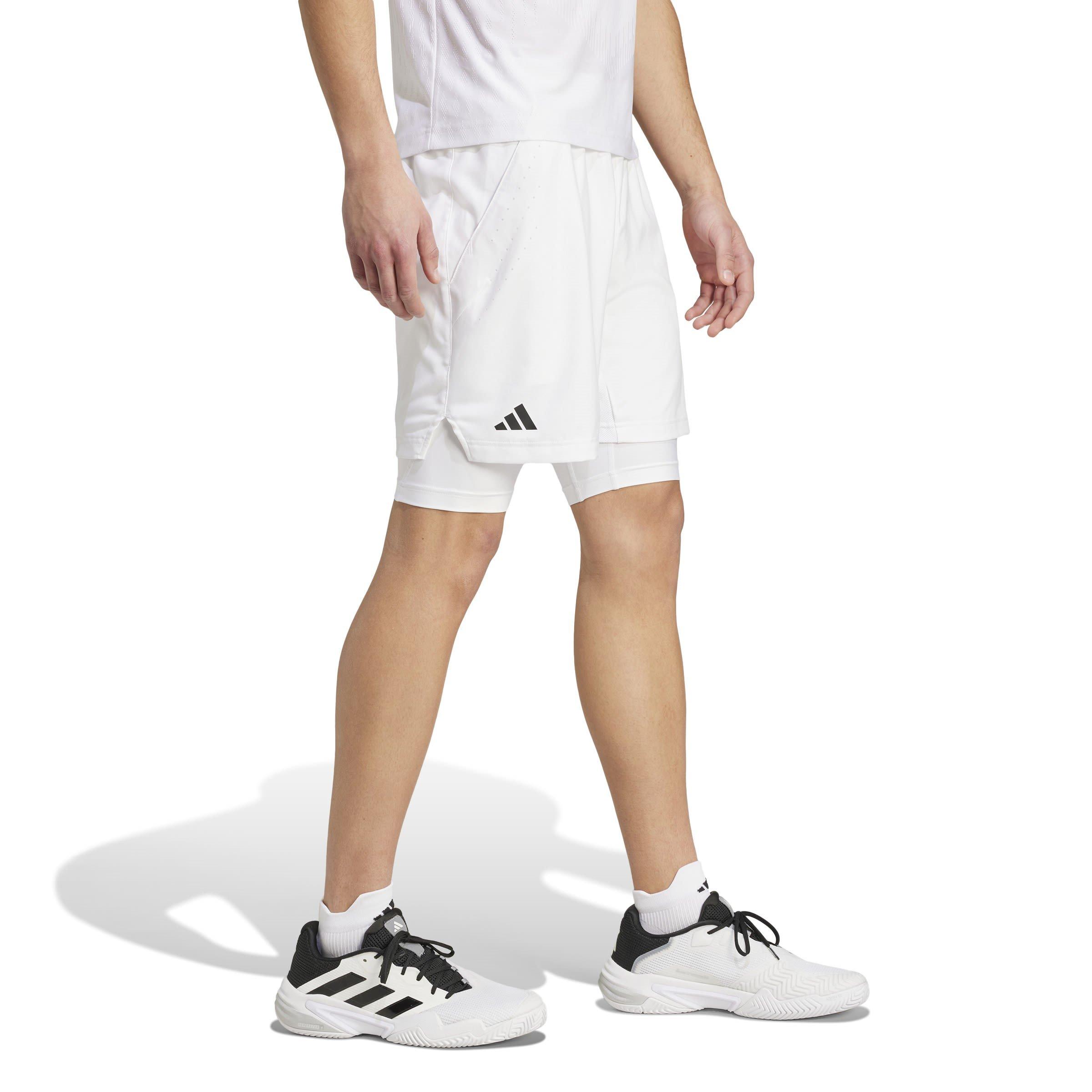 Blanco - adidas - Tennis Pro AEROREADY Shorts and Inner Shorts Set Mens - 4