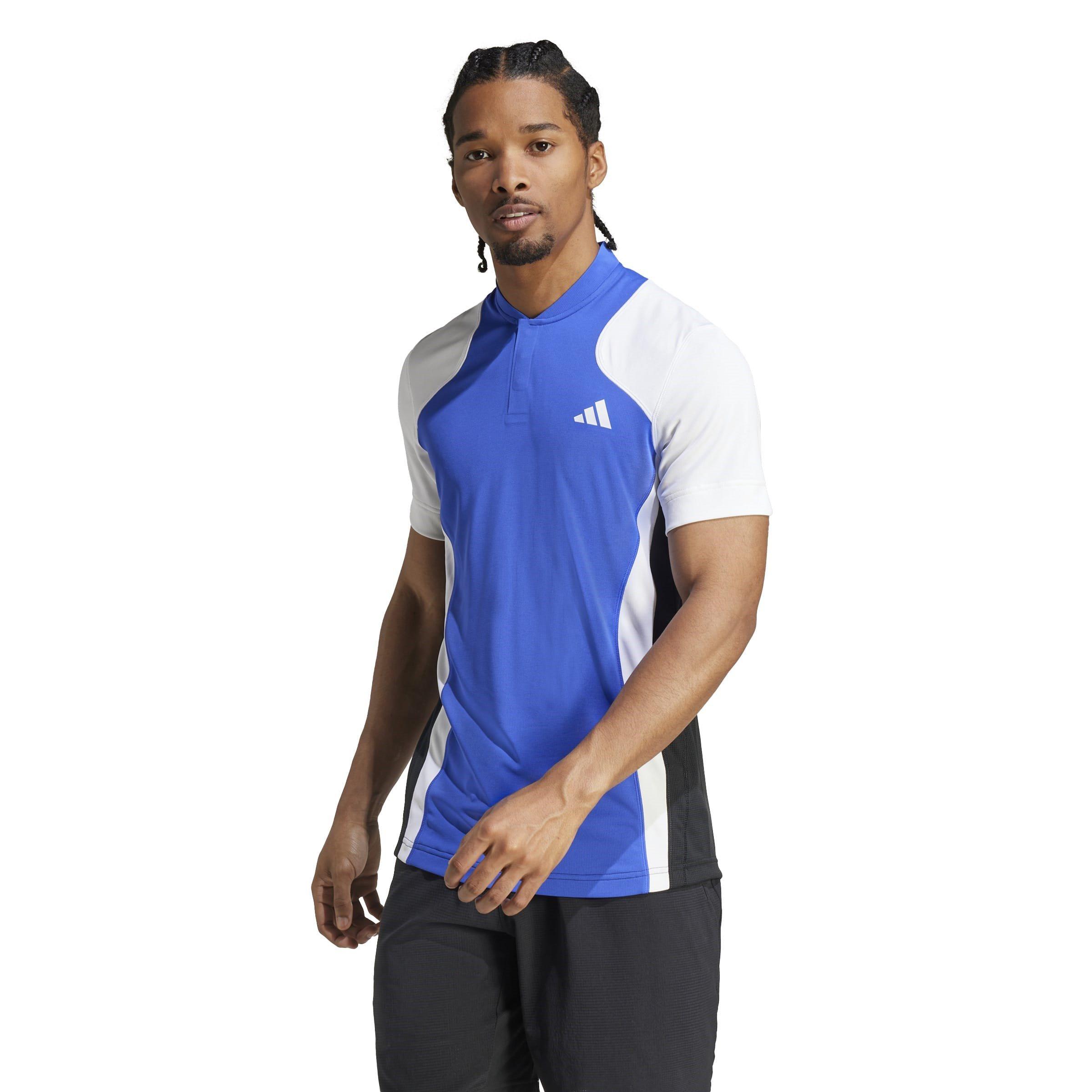Blu/Wht/Blk - adidas - Tennis Pro HEAT.RDY FreeLift Polo Shirt Mens - 2
