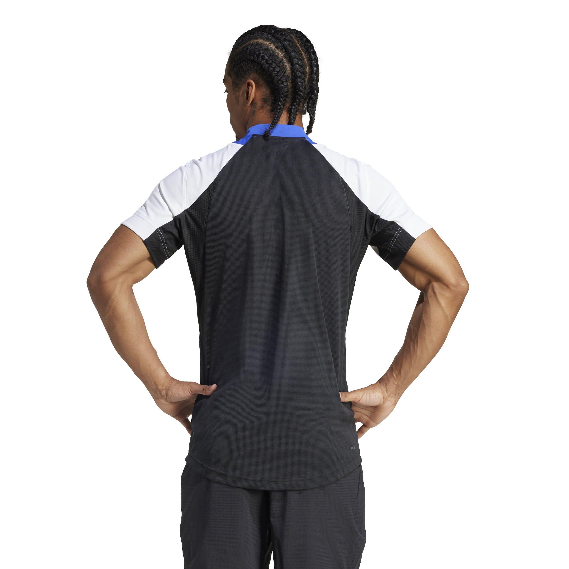 Blu/Wht/Blk - adidas - Tennis Pro HEAT.RDY FreeLift Polo Shirt Mens - 3