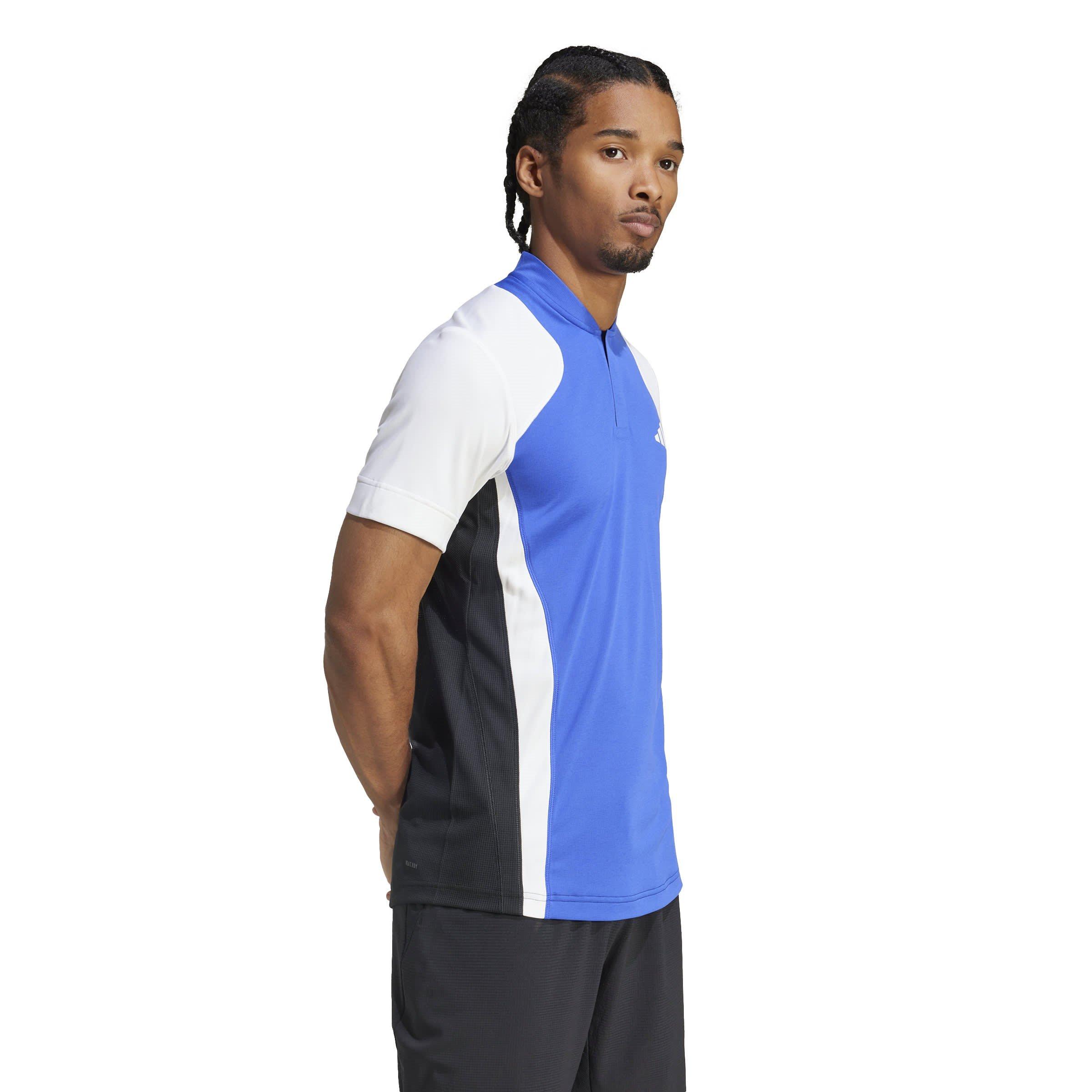 Blu/Wht/Blk - adidas - Tennis Pro HEAT.RDY FreeLift Polo Shirt Mens - 4