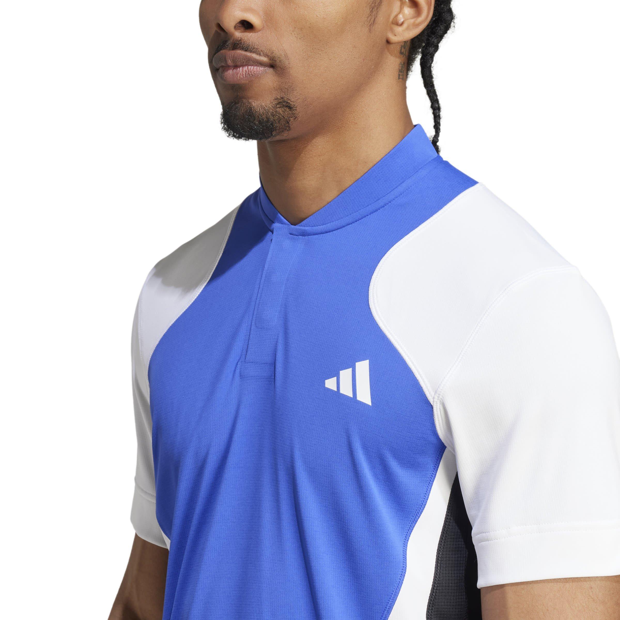 Blu/Wht/Blk - adidas - Tennis Pro HEAT.RDY FreeLift Polo Shirt Mens - 5