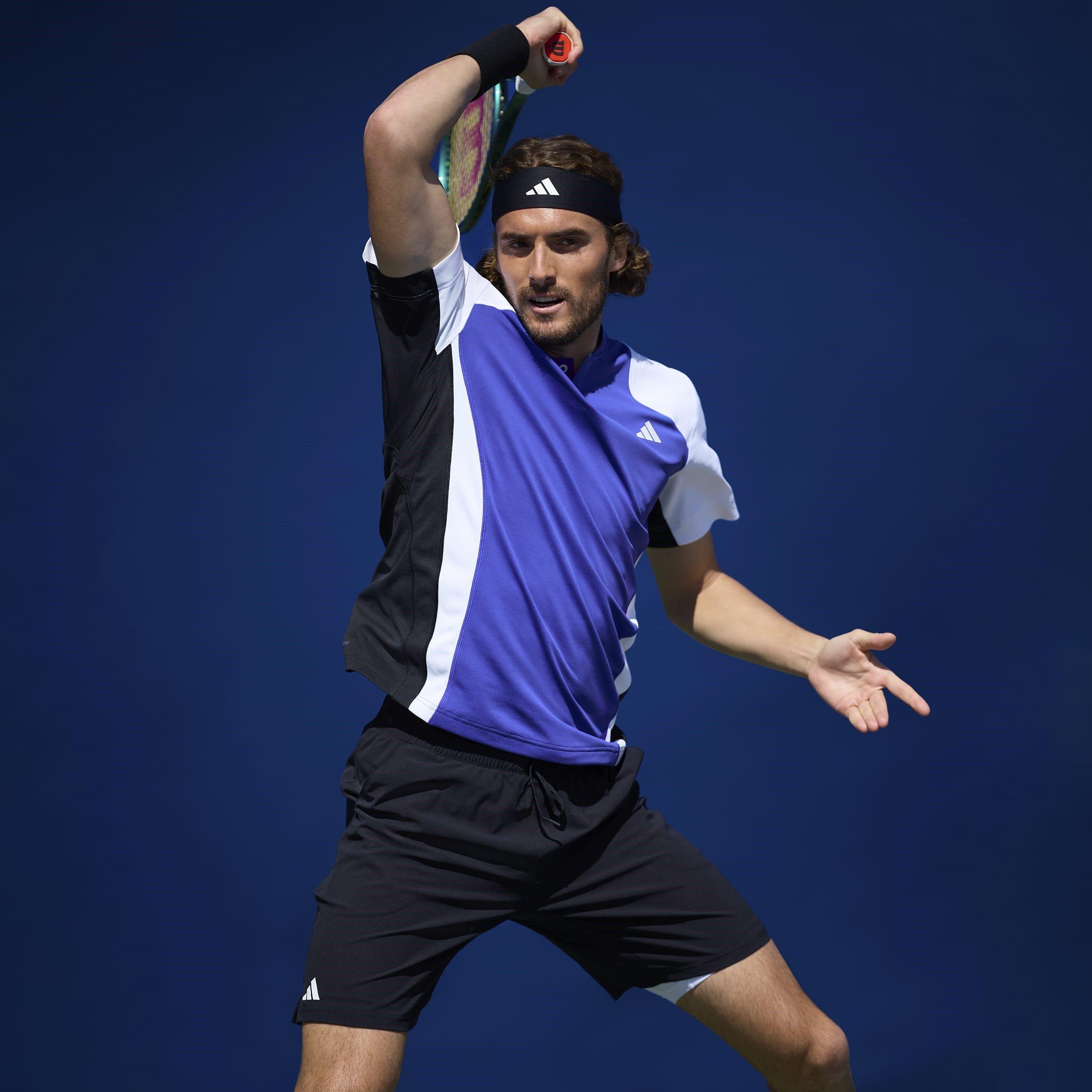 Blu/Wht/Blk - adidas - Tennis Pro HEAT.RDY FreeLift Polo Shirt Mens - 8