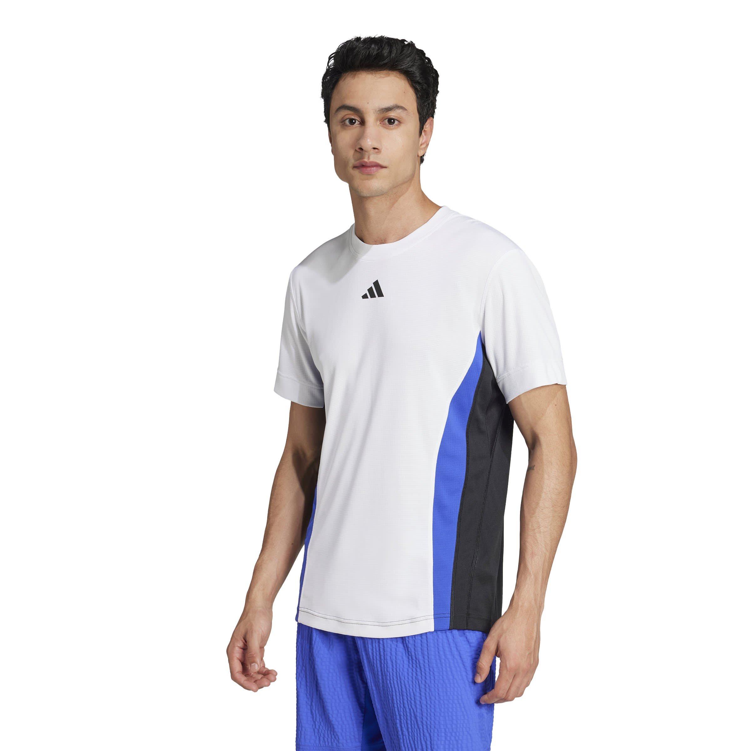 Wht/Blk/Blu - adidas - Tennis Pro HEAT.RDY FreeLift T-Shirt - 2