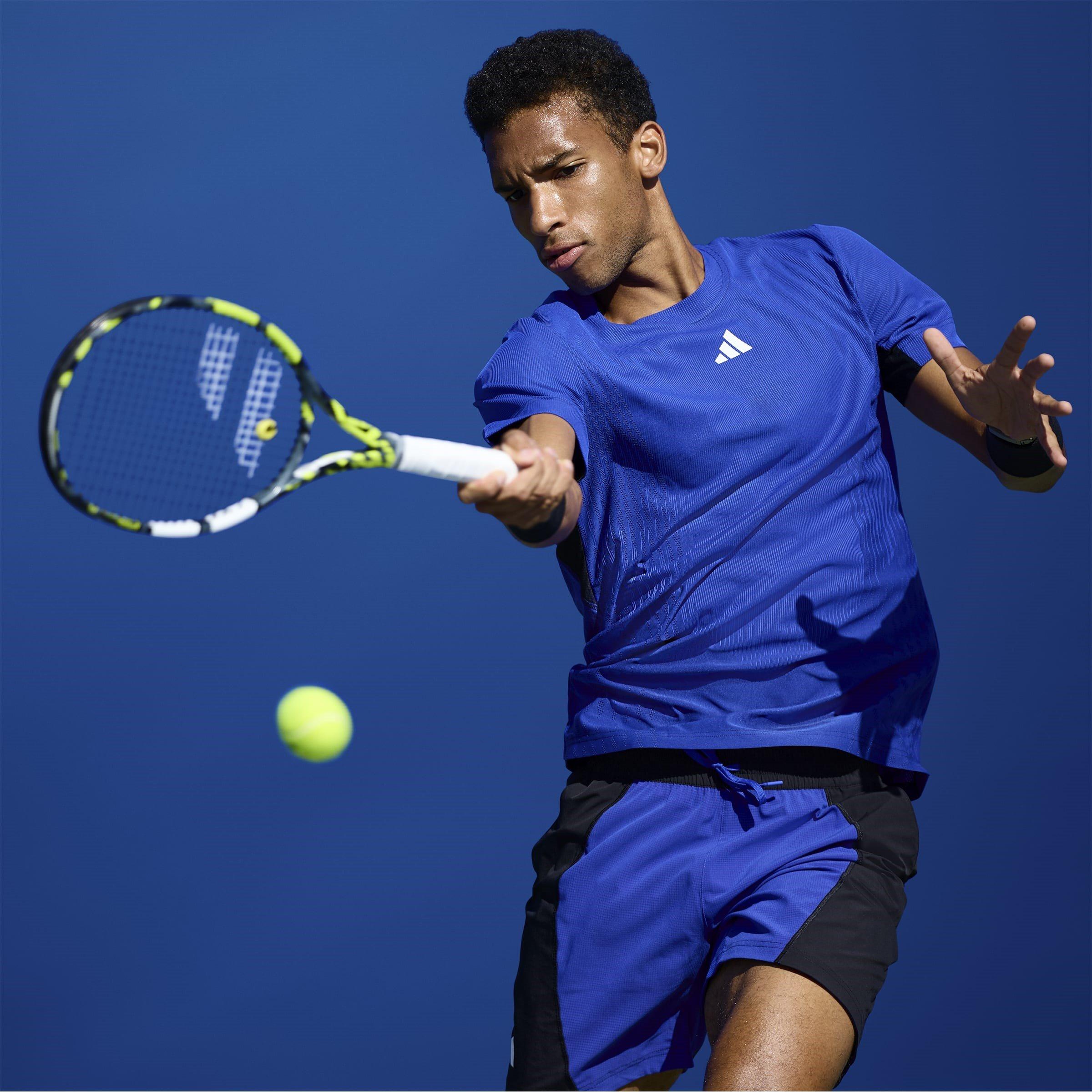 Blk/Blu - adidas - Tennis Shorts and Inner Shorts Set Mens - 8