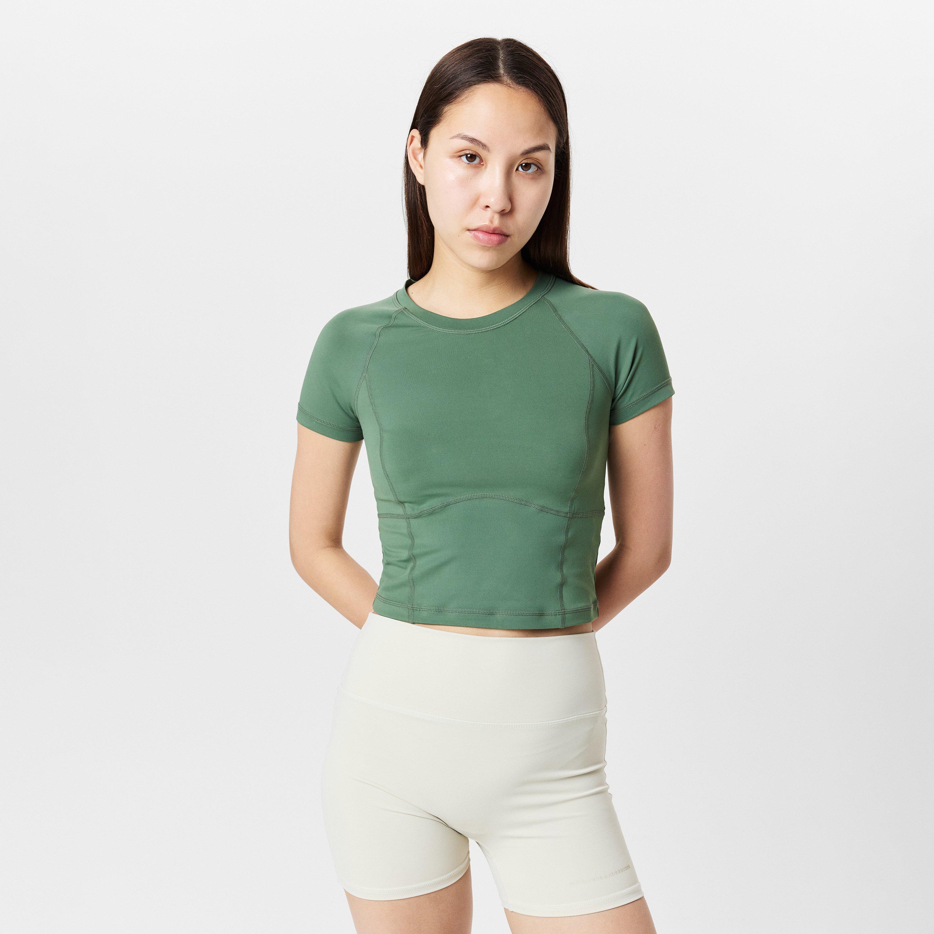umbra green - Sweaty Betty - All-Day Cropped T-Shirt - 2