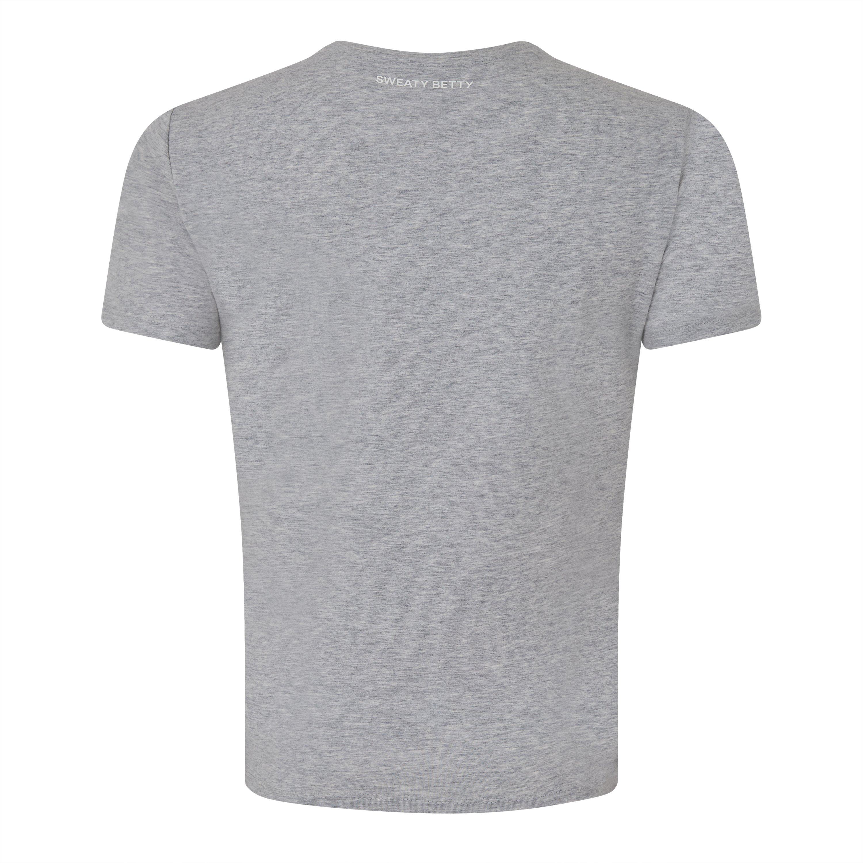 light grey marl - Sweaty Betty - Essential Sculpt Short Sleeve Top - 6