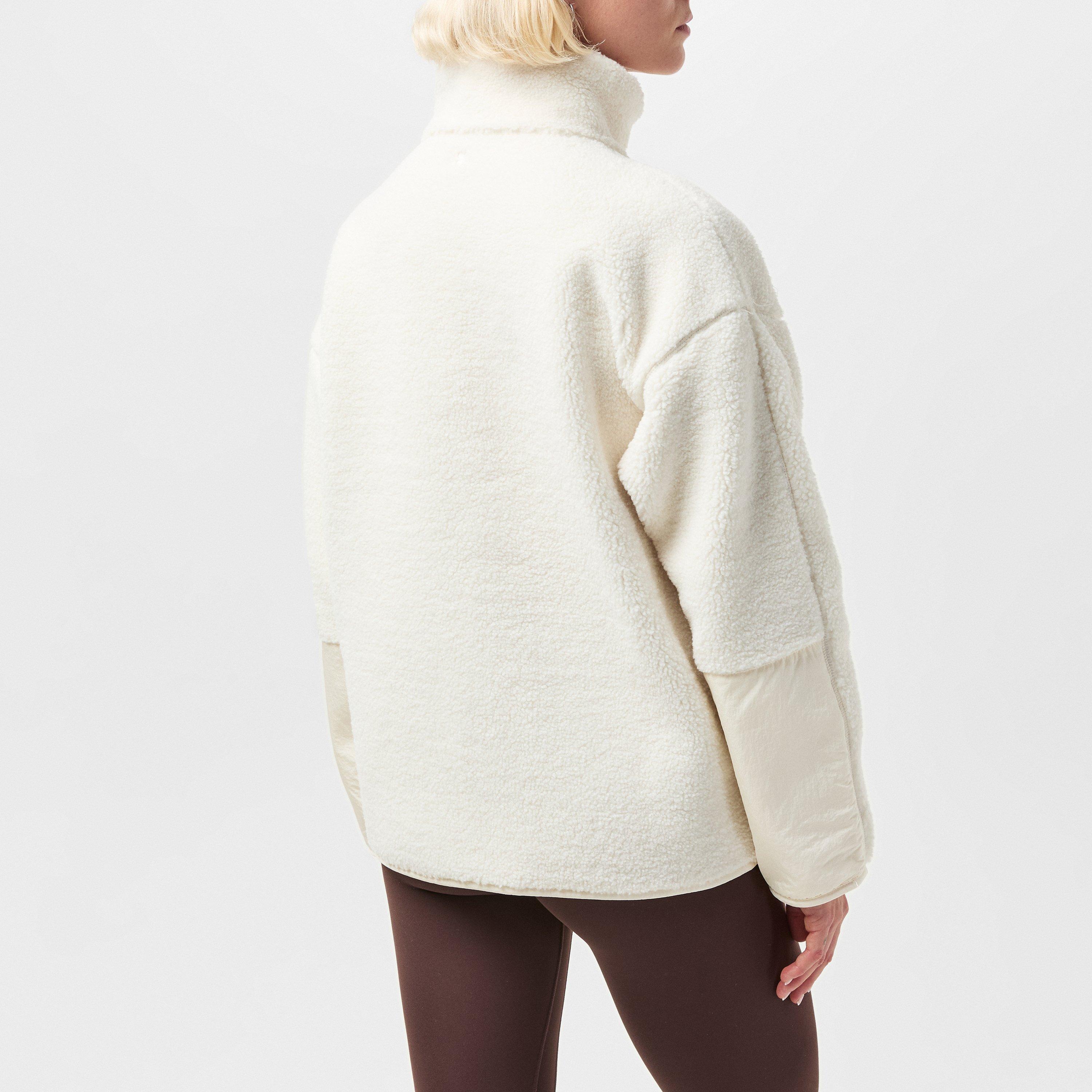 studio white - Sweaty Betty - Women's Plush Textured Half-Zip Fleece - 3