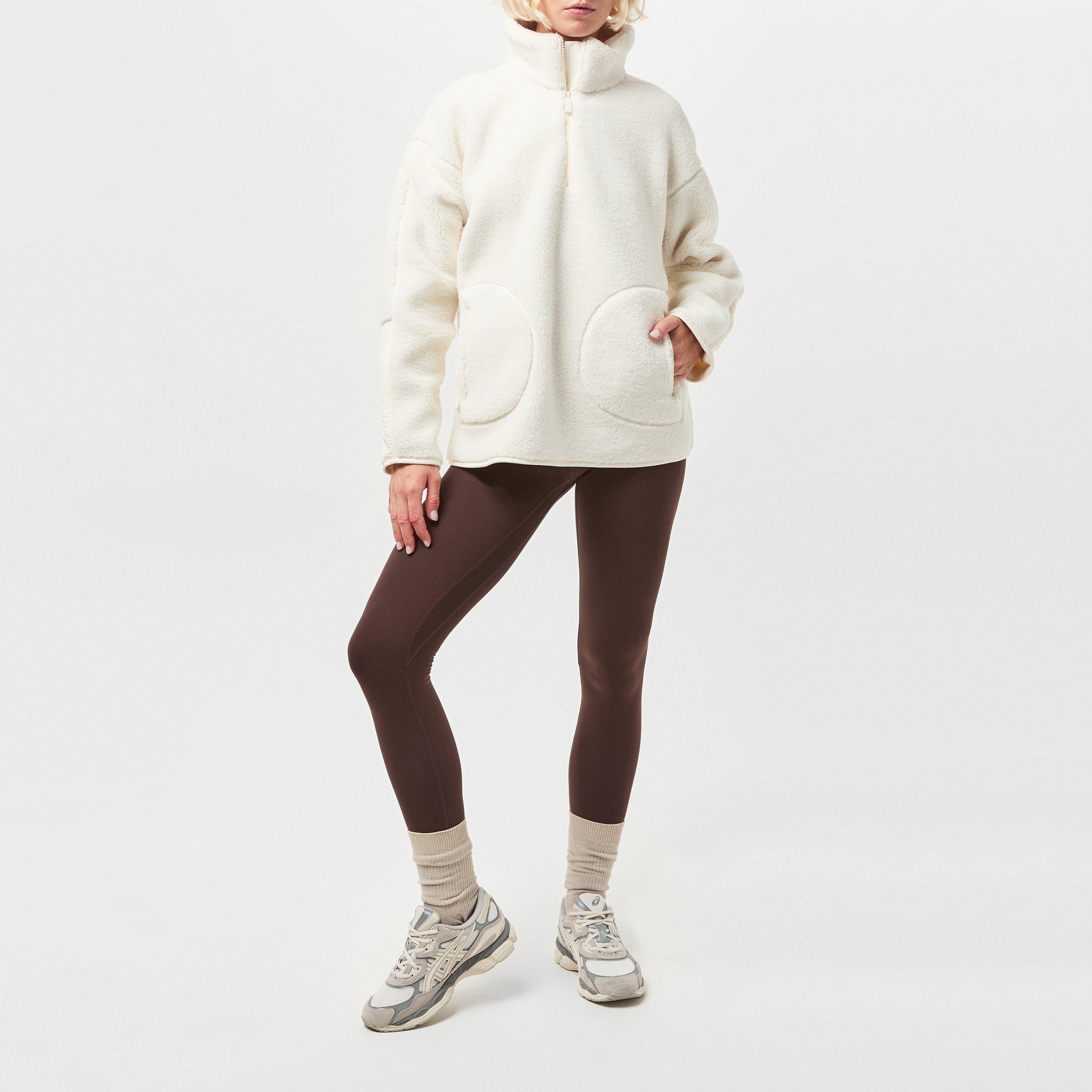 studio white - Sweaty Betty - Women's Plush Textured Half-Zip Fleece - 5