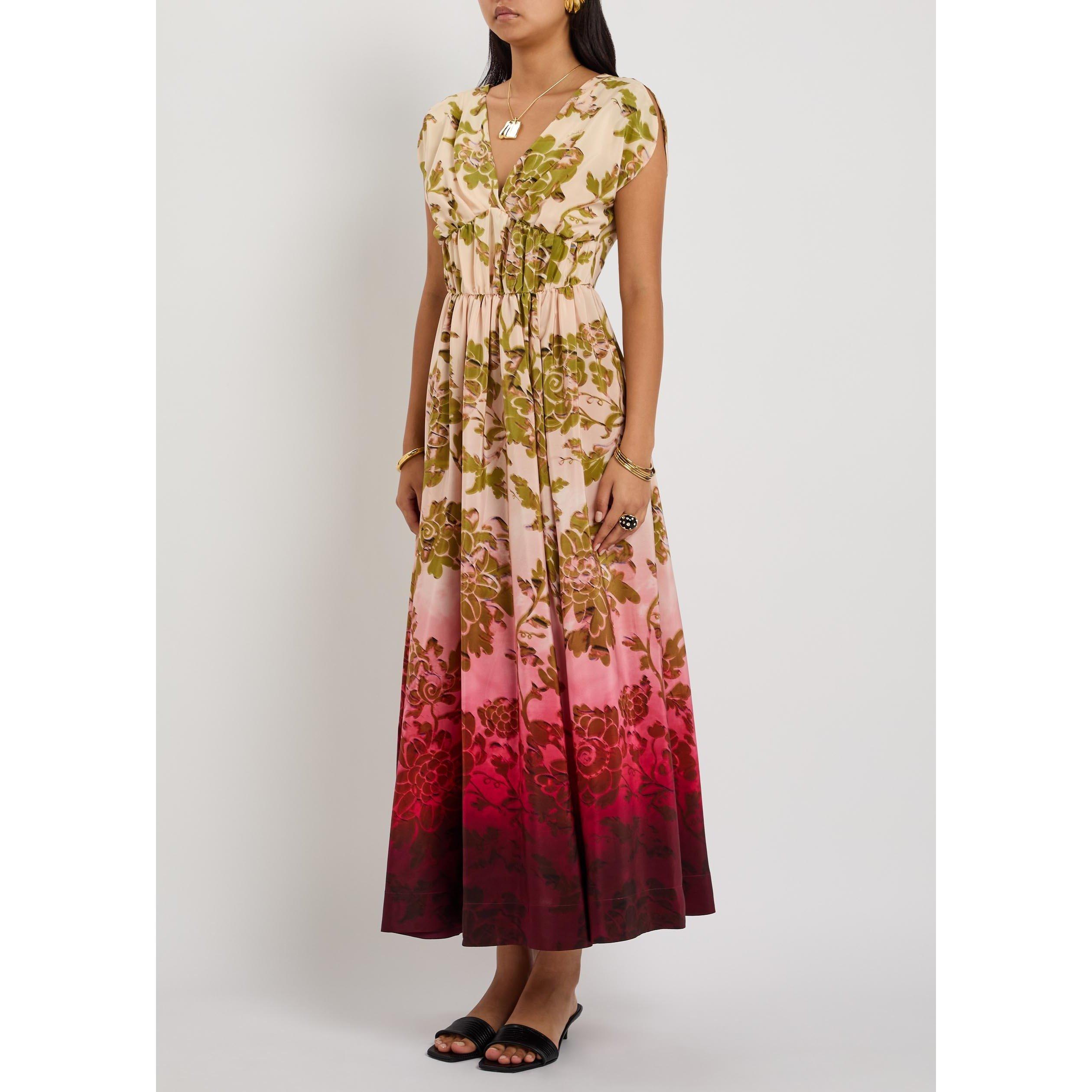 RED AND OTHER - La DoubleJ - Women's Waldorf Silk Ombre Maxi Dress - 2