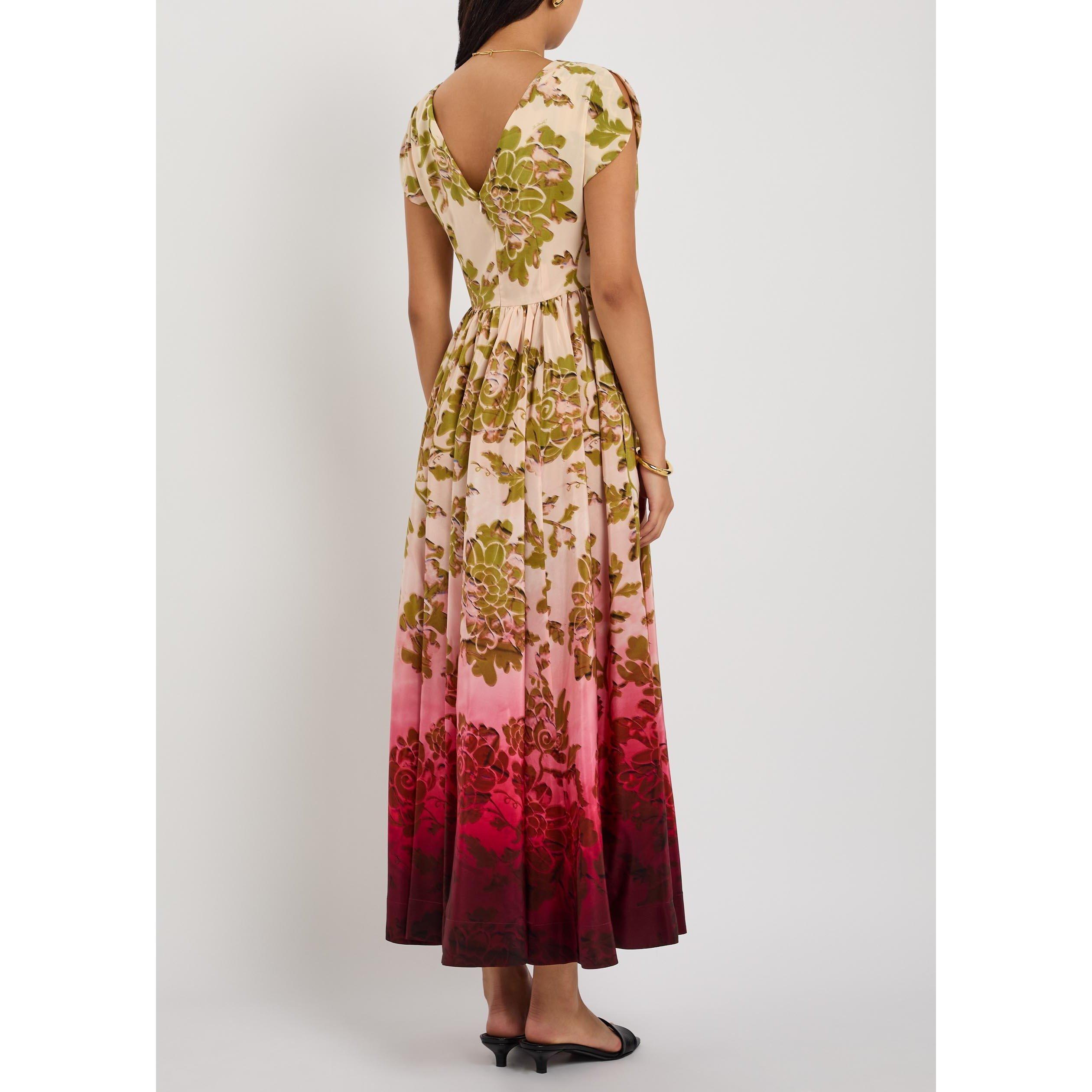 RED AND OTHER - La DoubleJ - Women's Waldorf Silk Ombre Maxi Dress - 3
