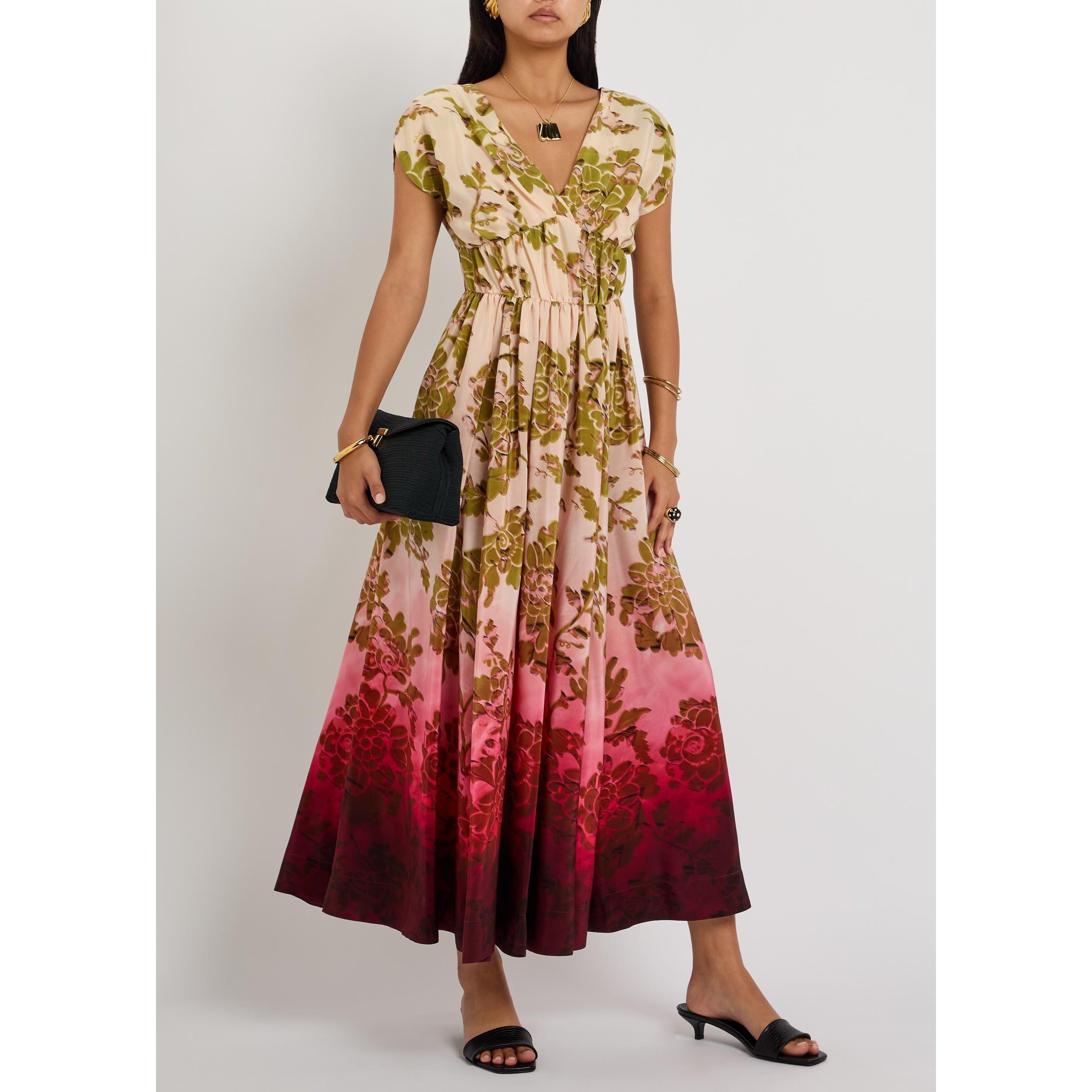 RED AND OTHER - La DoubleJ - Women's Waldorf Silk Ombre Maxi Dress - 5