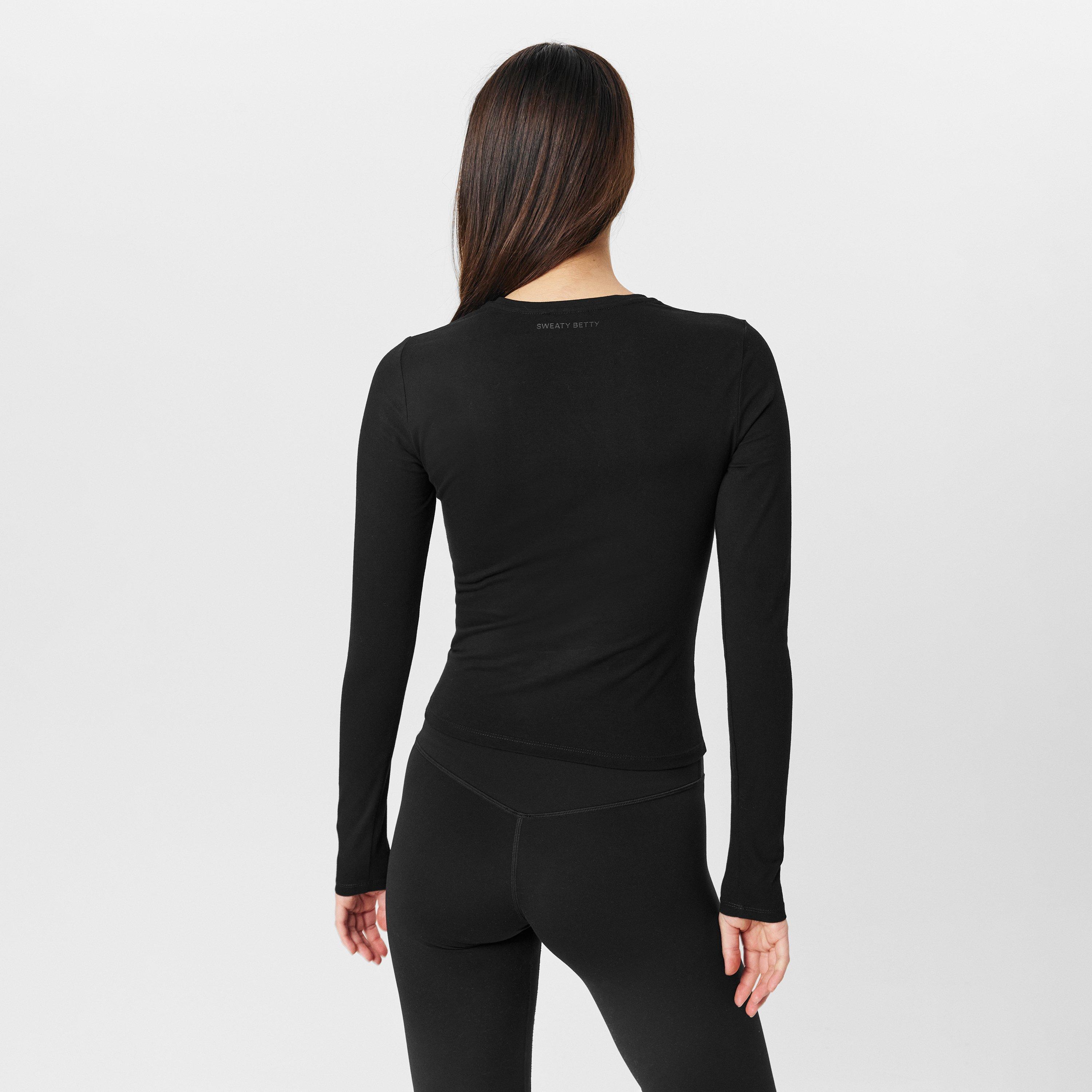 black - Sweaty Betty - Women's Essential Long-Sleeve T-Shirt - 3