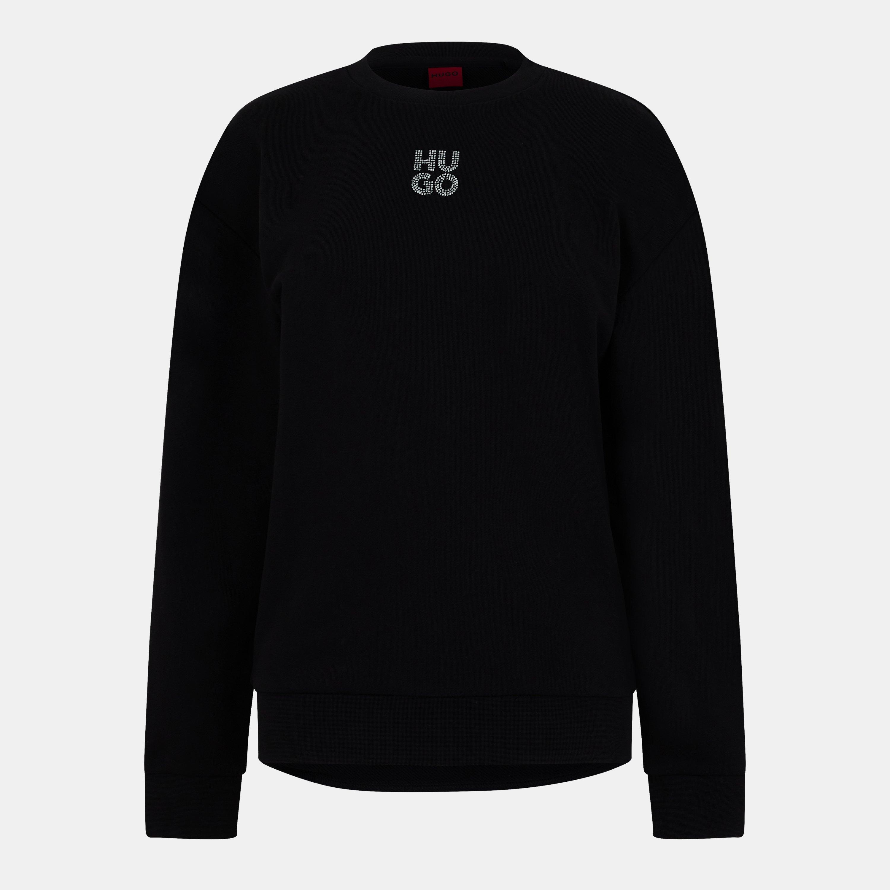 Black - Hugo - Diamante Easy Crew Sweater - 5
