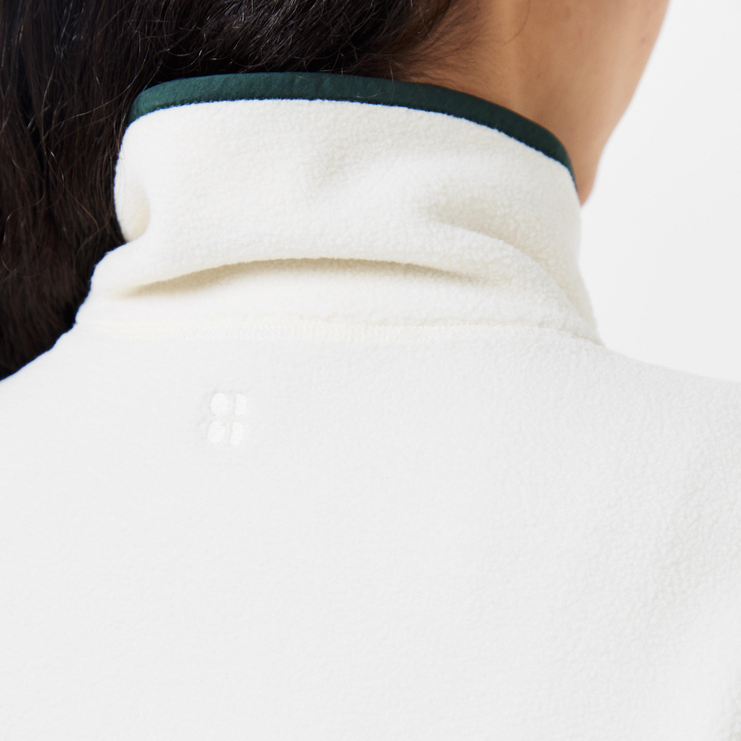 White Trek Grn - Sweaty Betty - Mallow Fleece Half Zip Pullover - 5