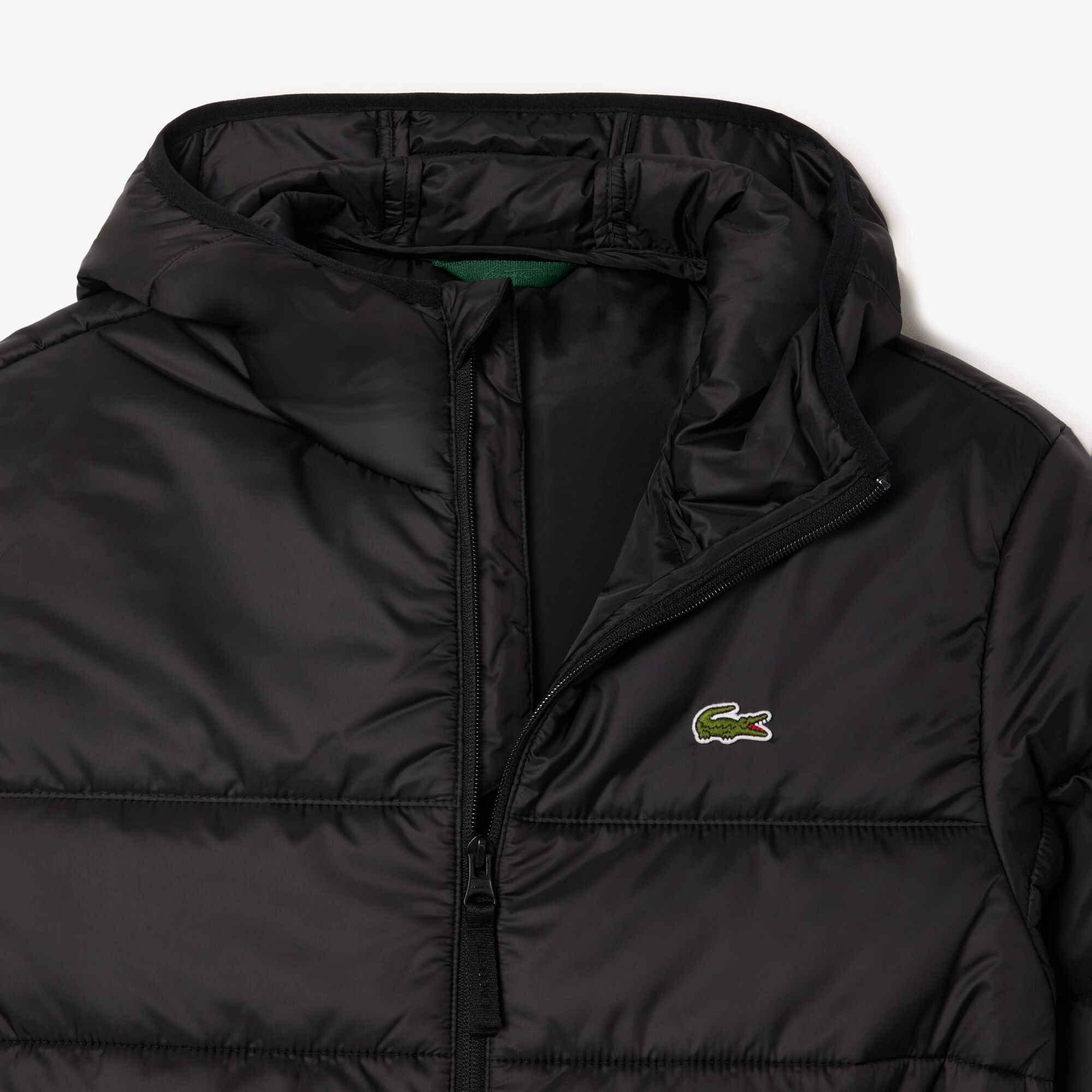 Black C31 - Lacoste - Men's  Insulated Streamlined Fit Short Puffer Jacket - 2