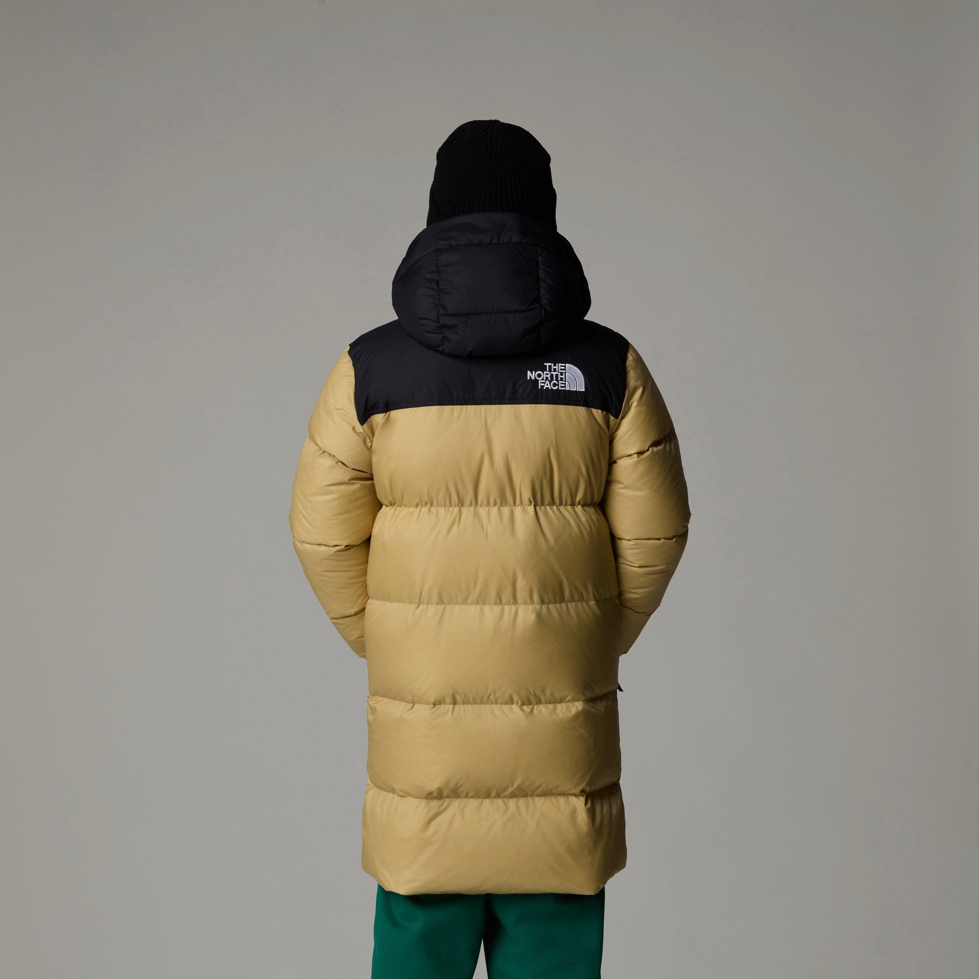 Khaki Stone LK5 - The North Face - Kids' Nuptse Long Parka Down Hooded Short Puffer Jacket - 2