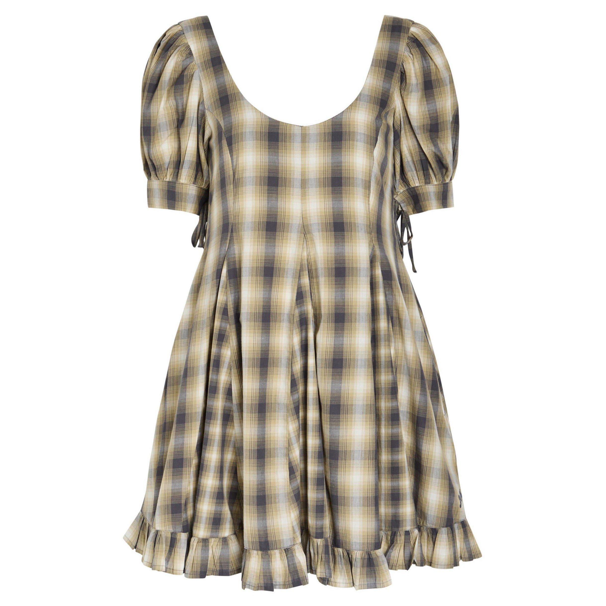 BROWN AND OTHER - Damson Madder - SD SABINA MINI GODET DRES
