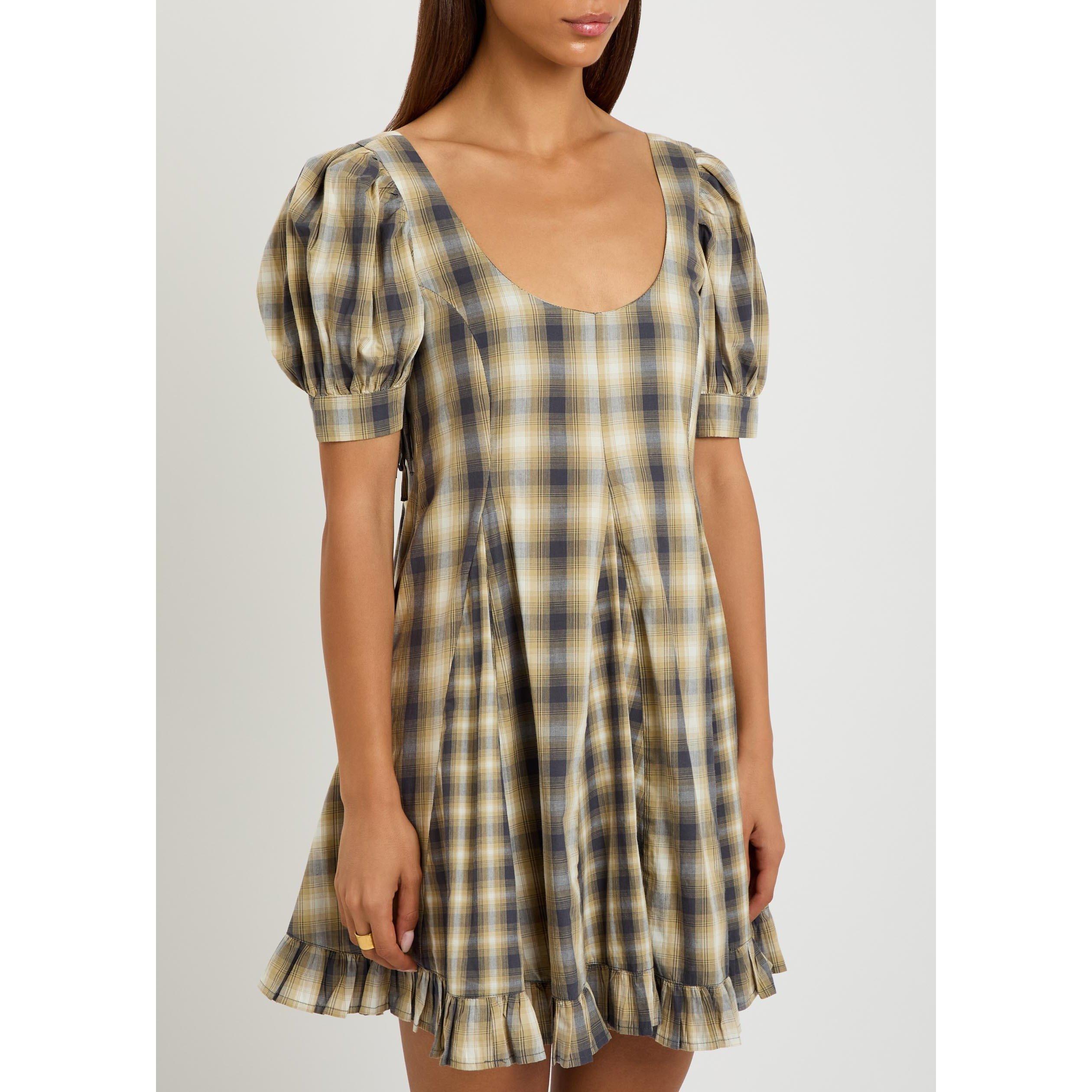 BROWN AND OTHER - Damson Madder - SD SABINA MINI GODET DRESS - 2