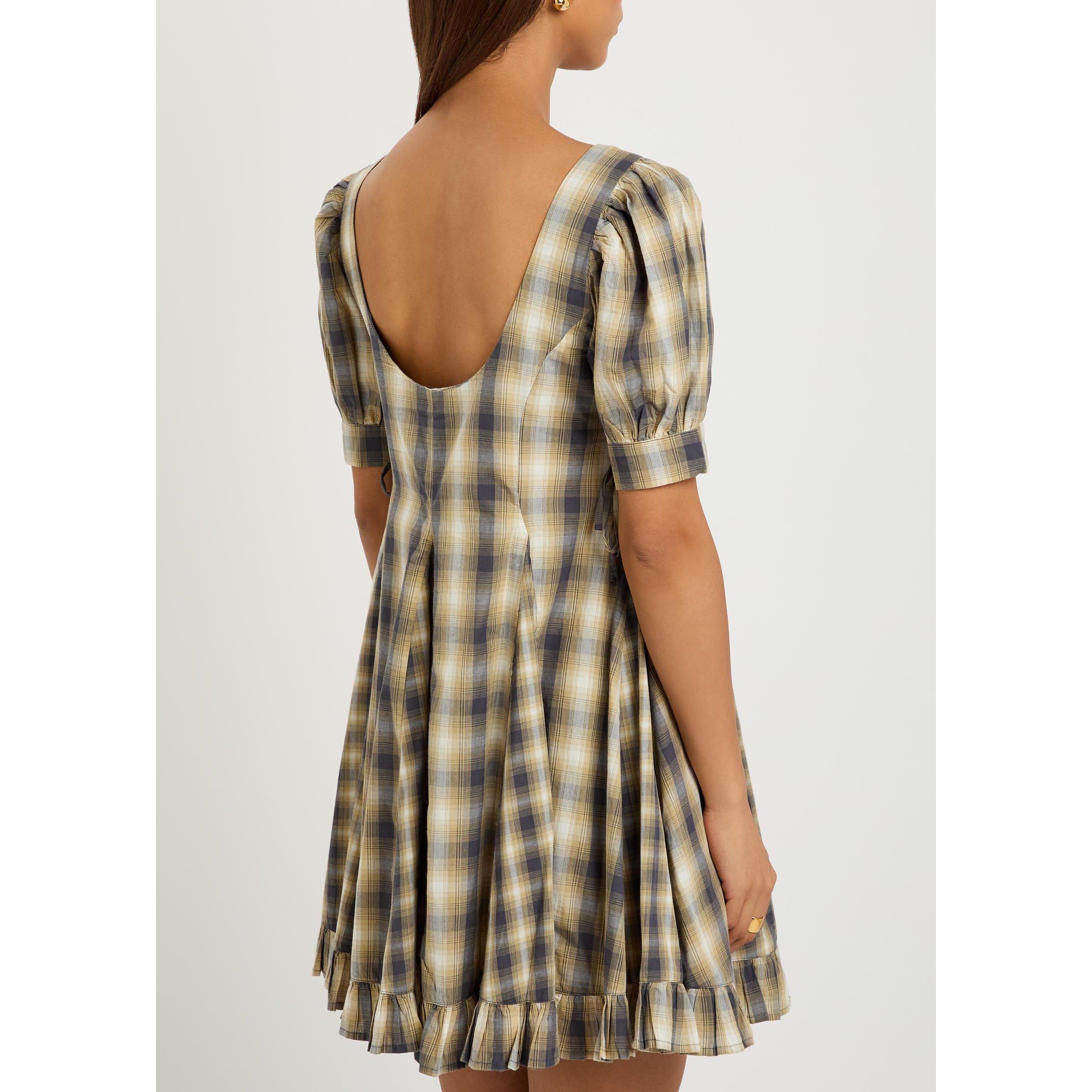 BROWN AND OTHER - Damson Madder - SD SABINA MINI GODET DRESS - 3